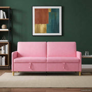 Sofa s pohranom Ružičasta 192 x 78 x 87 cm Poliester