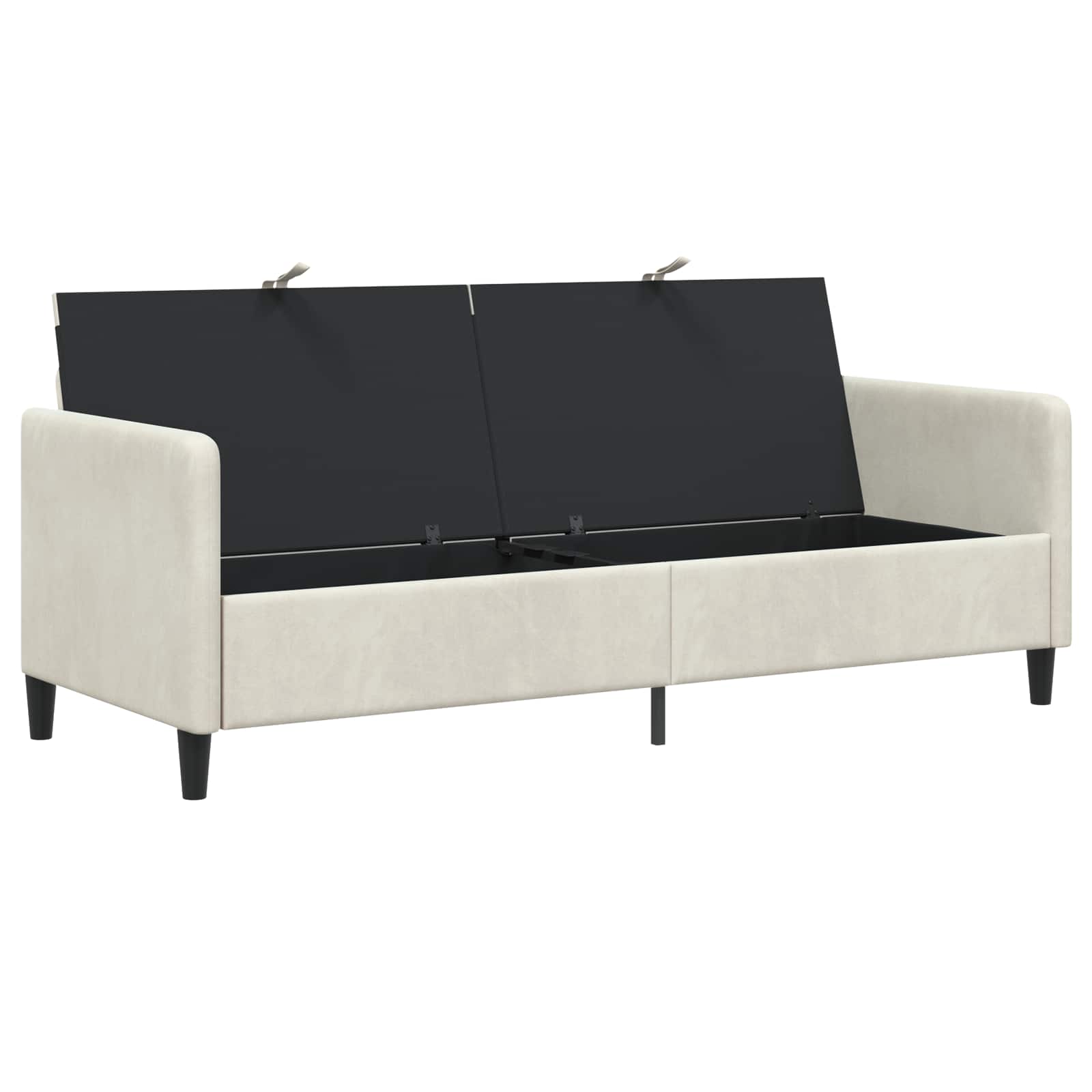 Sofa s pohranom Krem 192 x 78 x 87 cm Poliester