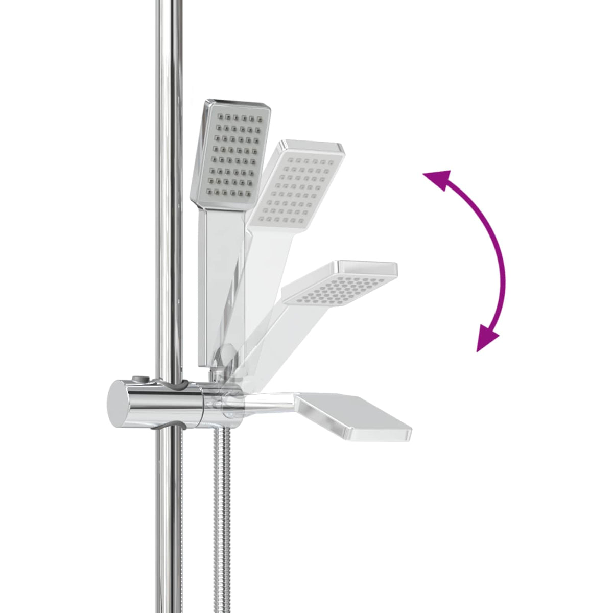 Set sustava za tuš Krom 100 cm Nehrđajući čelik