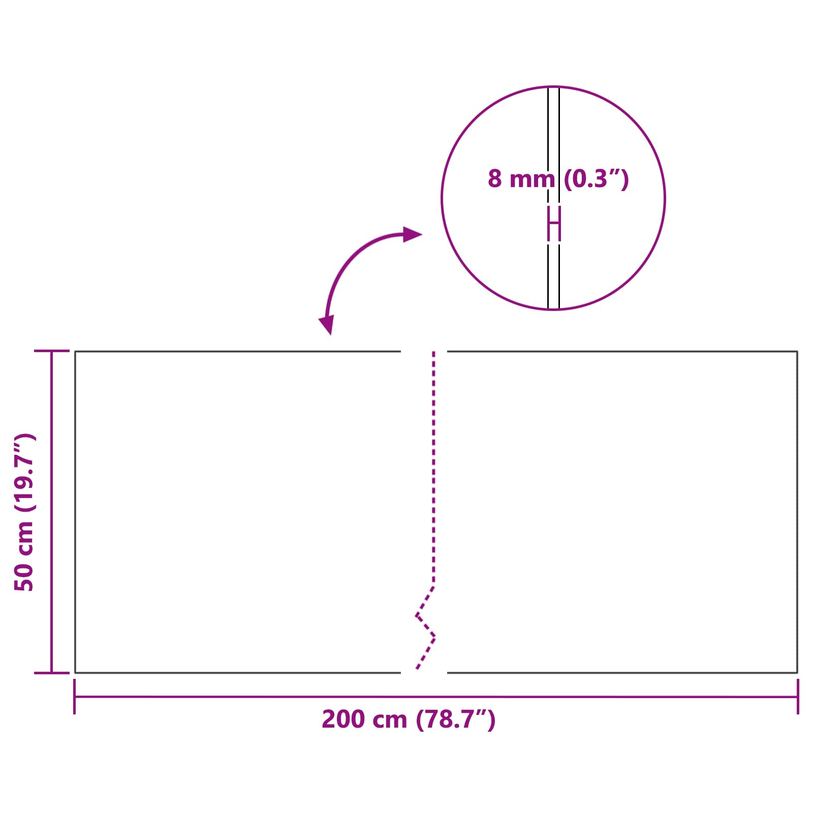 Role pluta Smeđa 200 x 50 x 0,8 cm Pluta