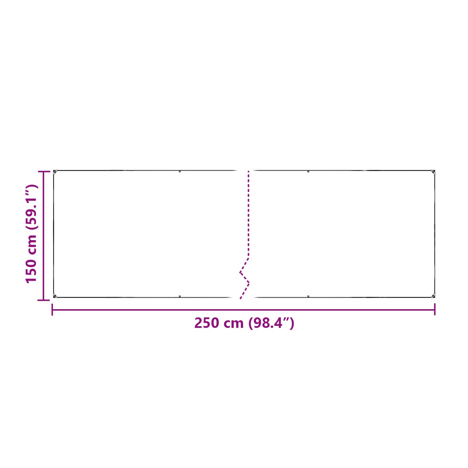 Tarpaulin *Transparent*an 2,5 x 1,5 m PE