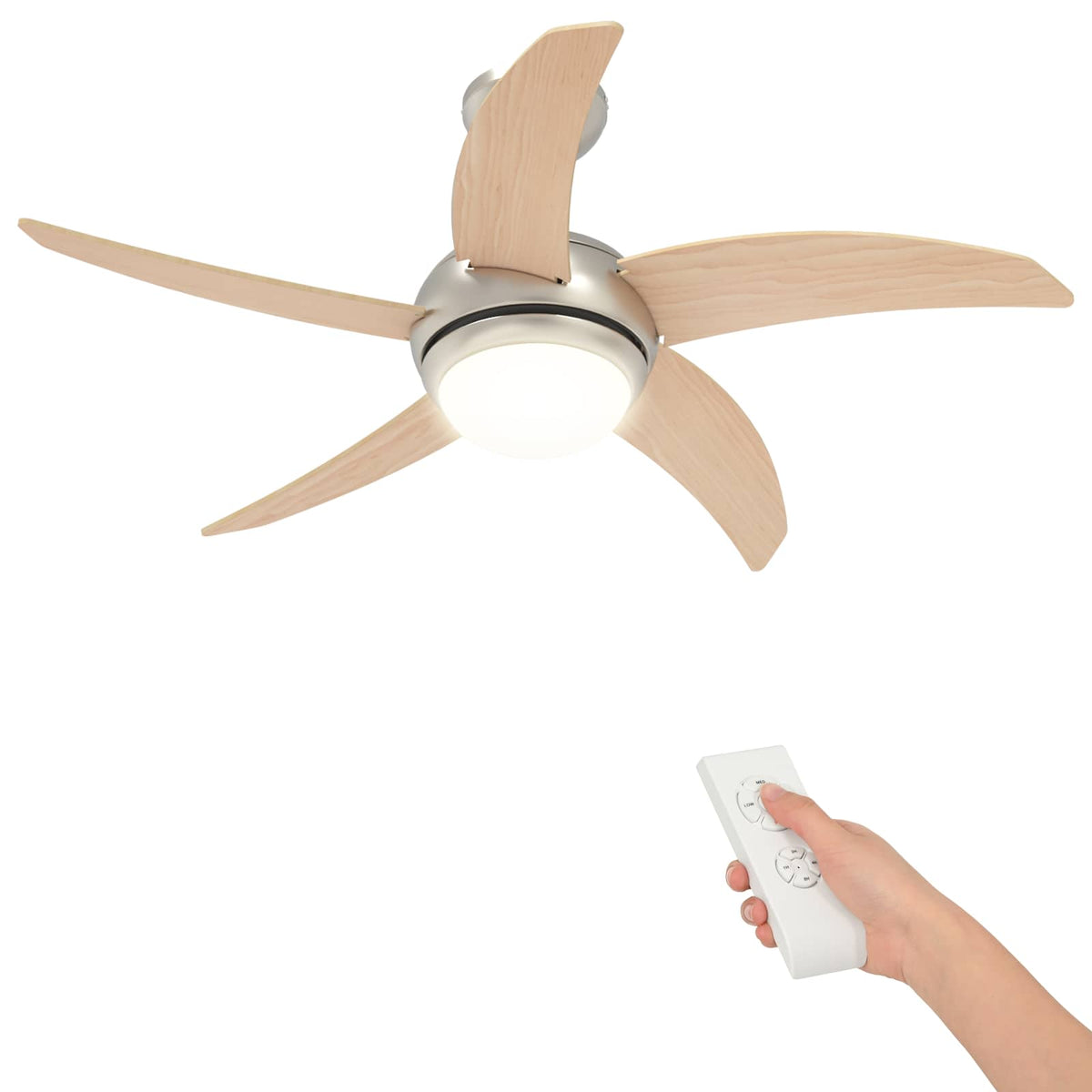 Ventilator za strop s svjetlom i daljinskim upravljačem Sonoma Smeđa Ø 110 cm