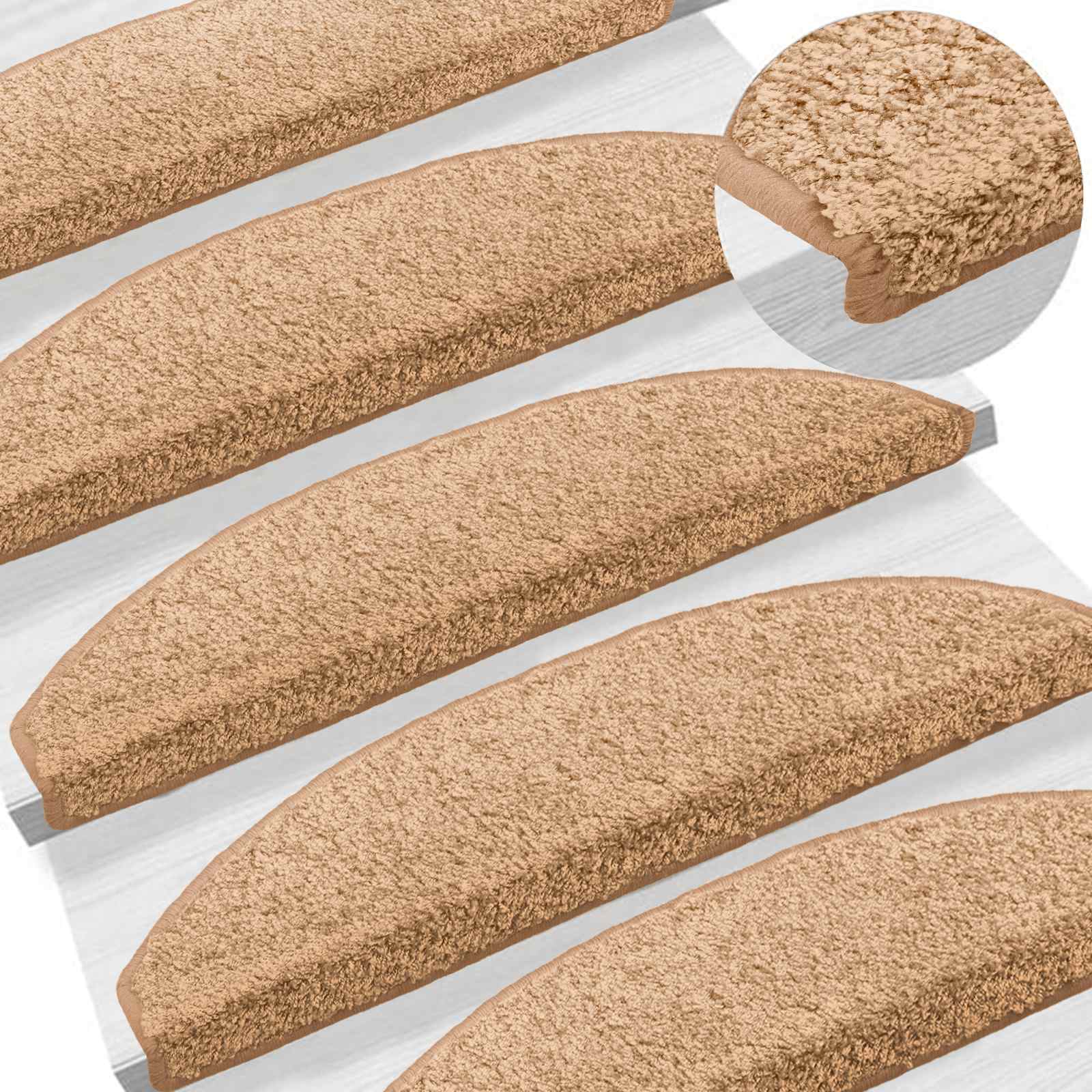 Samoljepljivi stepenasti ulošci 15 pcs Bež 80 x 24,5 x 3,5 cm