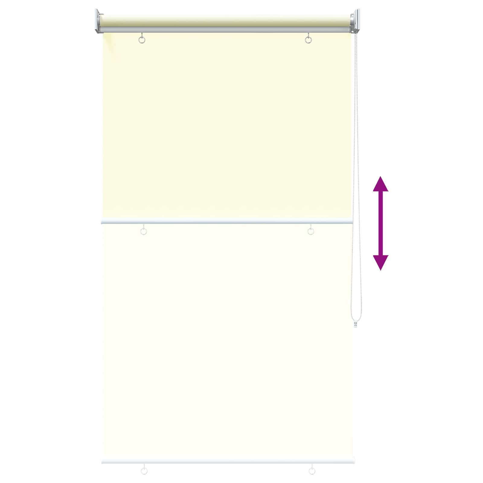 Roleta zaštita od UV zračenja Krem 60 x 230 cm Poliester