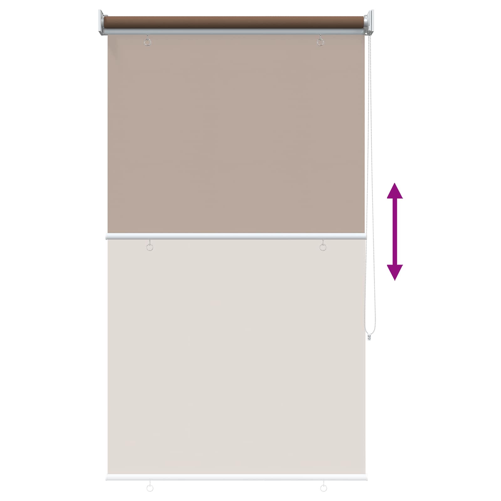 Roleta zaštita od UV zračenja Sivosmeđa 60 x 140 cm Poliester