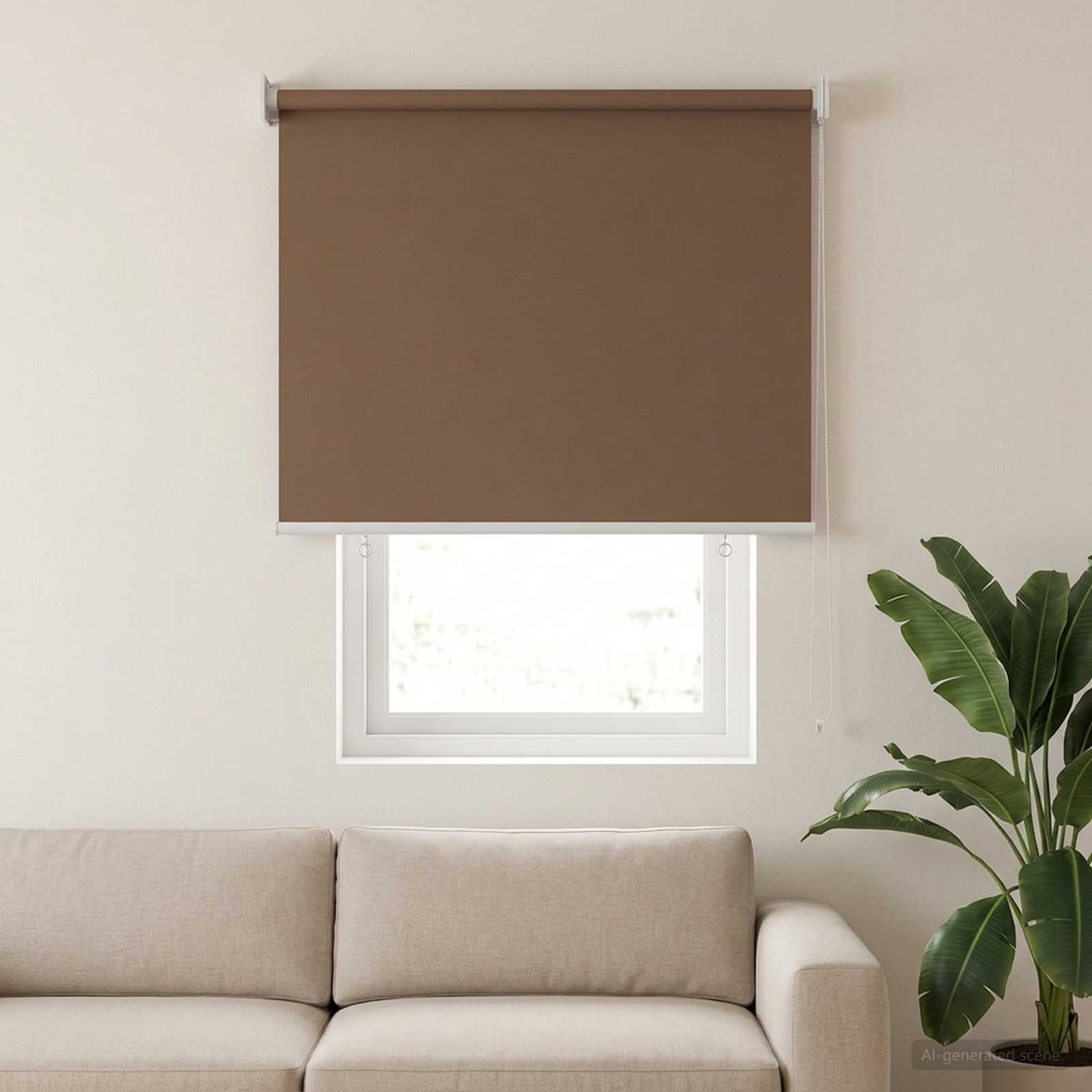 Roleta zaštita od UV zračenja Sivosmeđa 100 x 140 cm Poliester