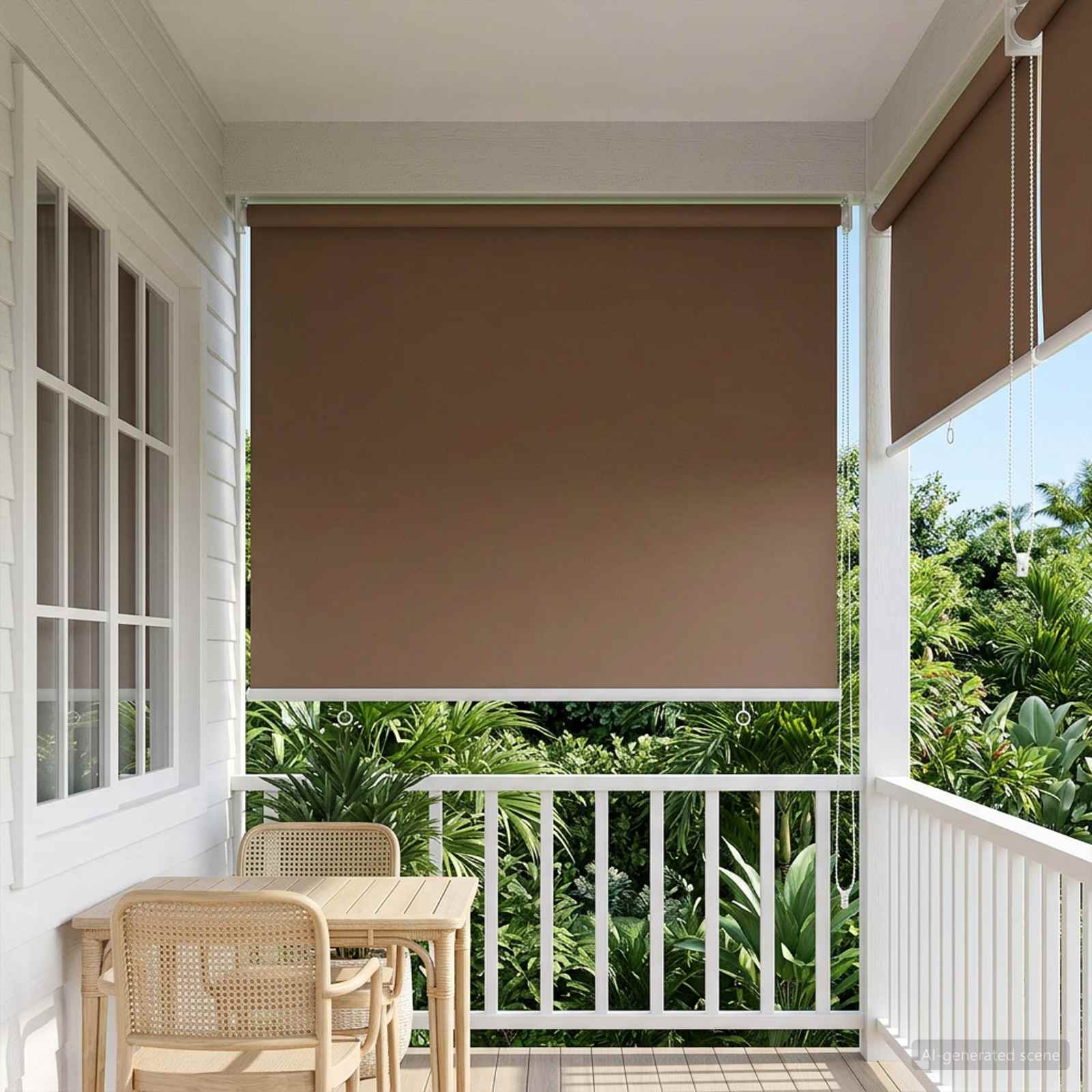 Rolo zavjesa za vanjsku uporabu s UV zaštitom Sivosmeđa