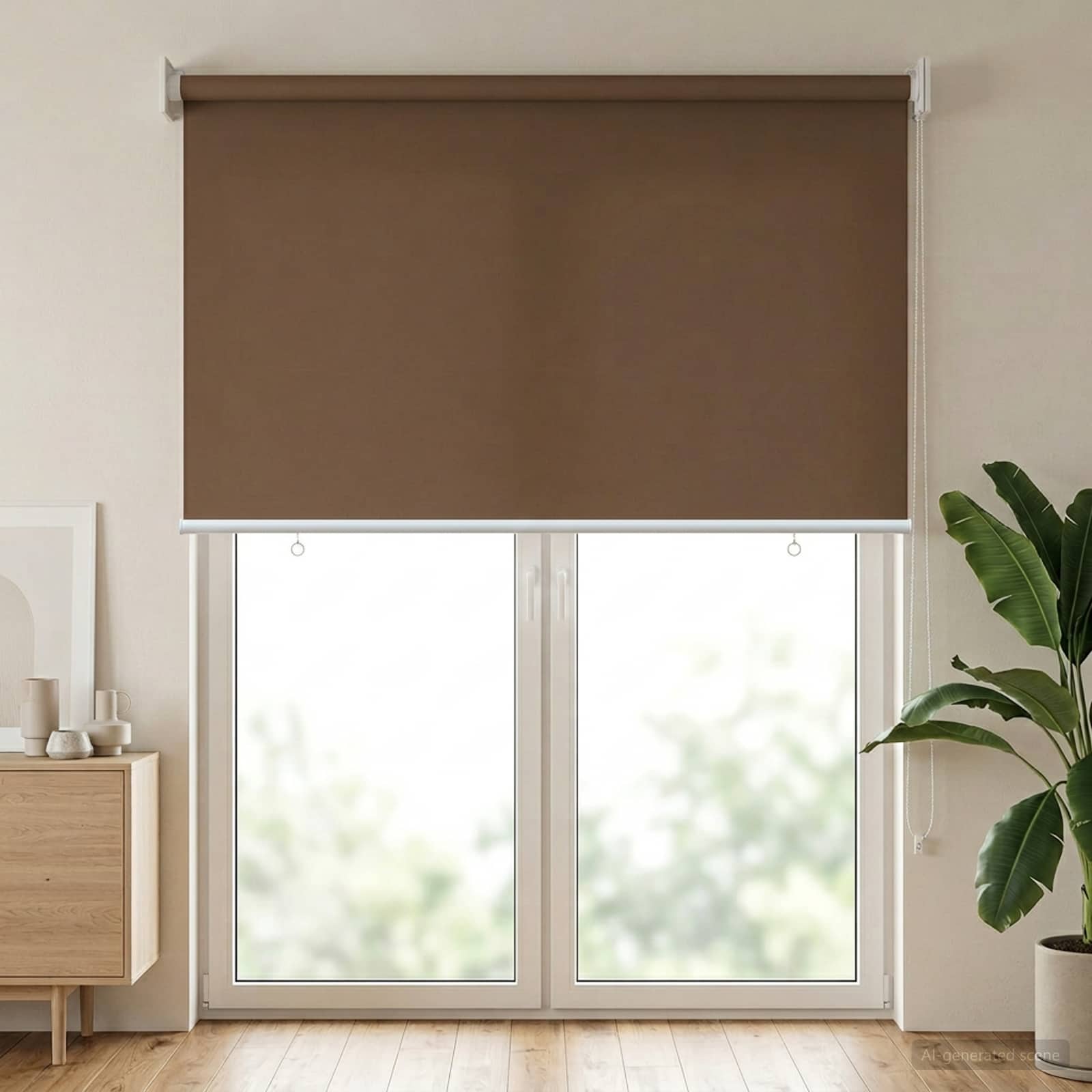 Roleta zaštita od UV zračenja Sivosmeđa 80 x 230 cm Poliester