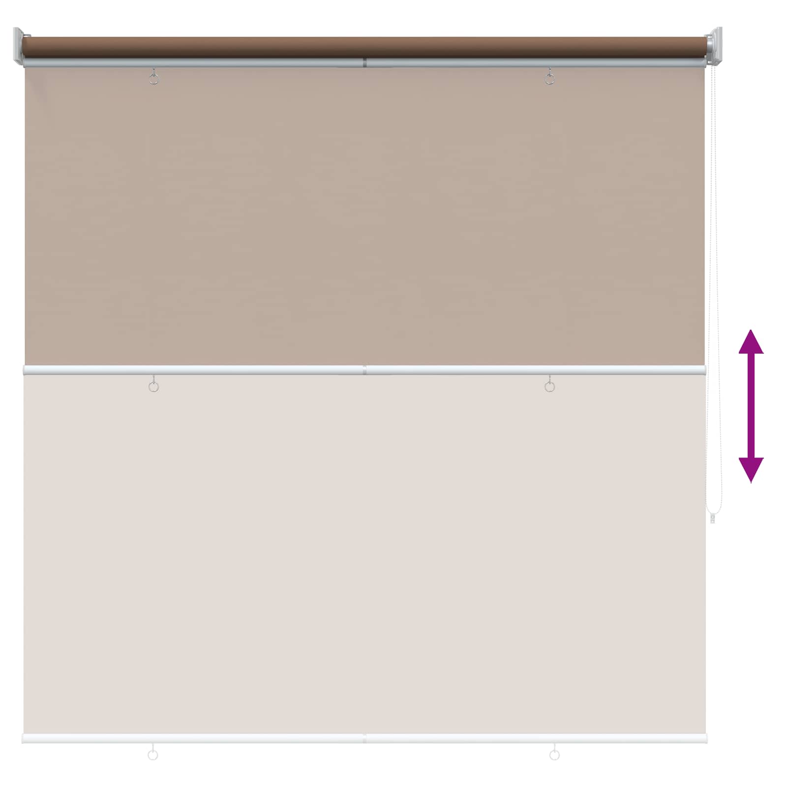 Roleta zaštita od UV zračenja Sivosmeđa 100 x 230 cm Poliester