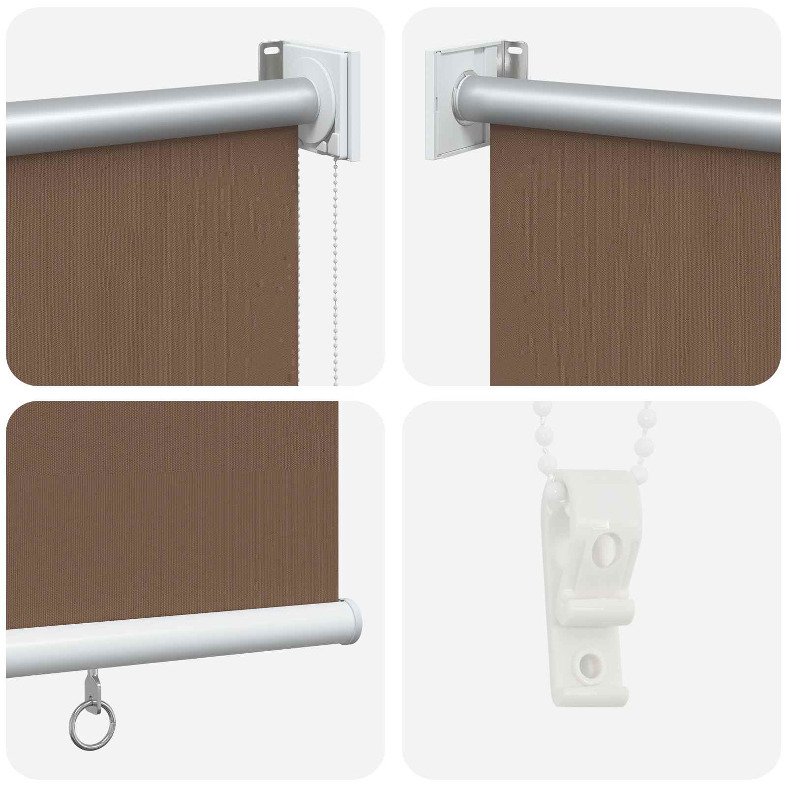 Rolo zavjesa za vanjsku uporabu s UV zaštitom Sivosmeđa