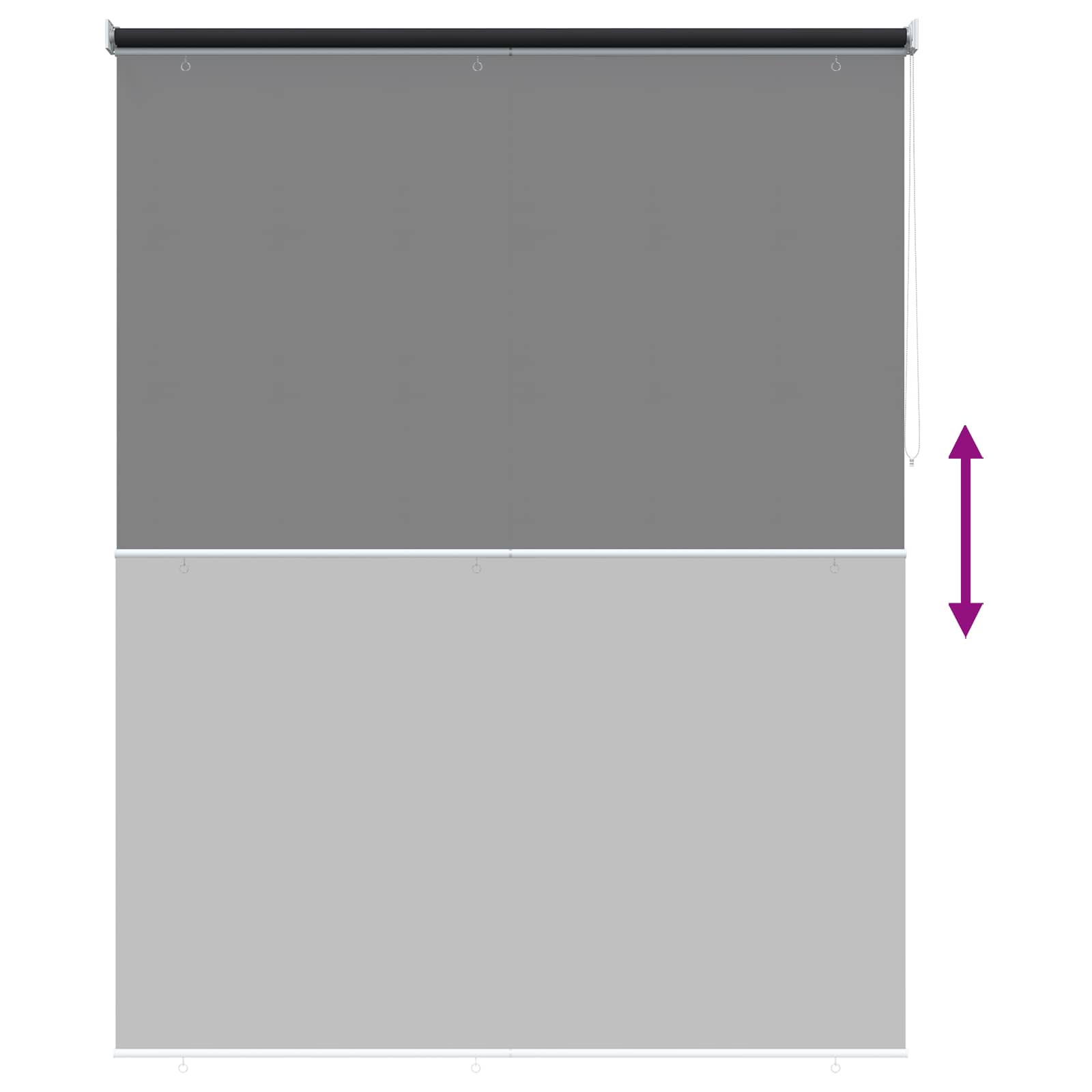 Roleta zaštita od UV zračenja Antracit 160 x 140 cm Poliester
