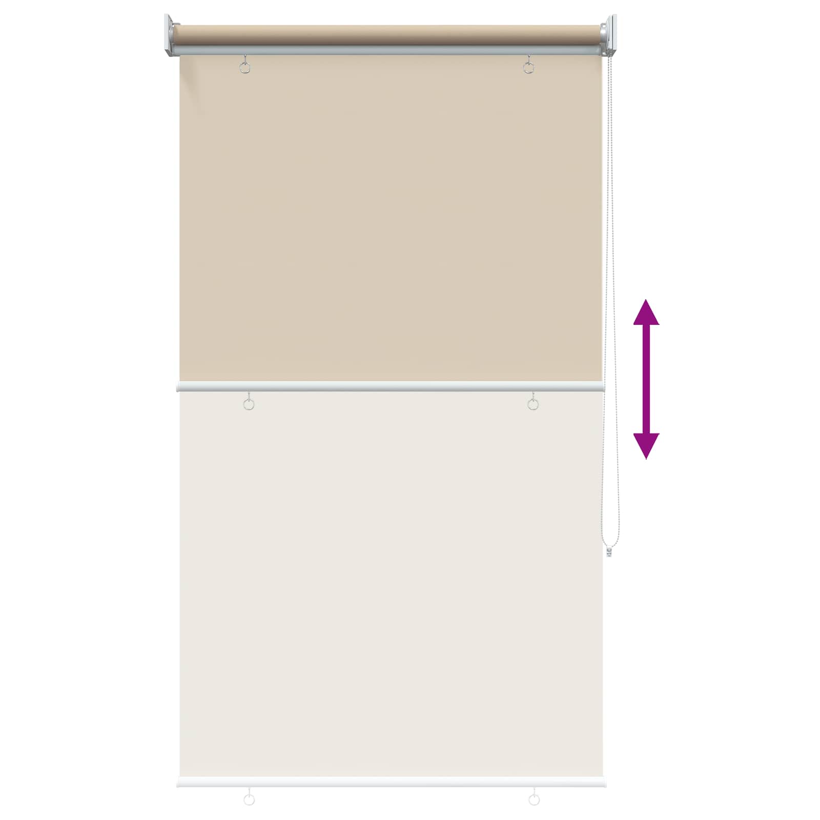 Roleta zaštita od UV zračenja Bež 100 x 140 cm Poliester