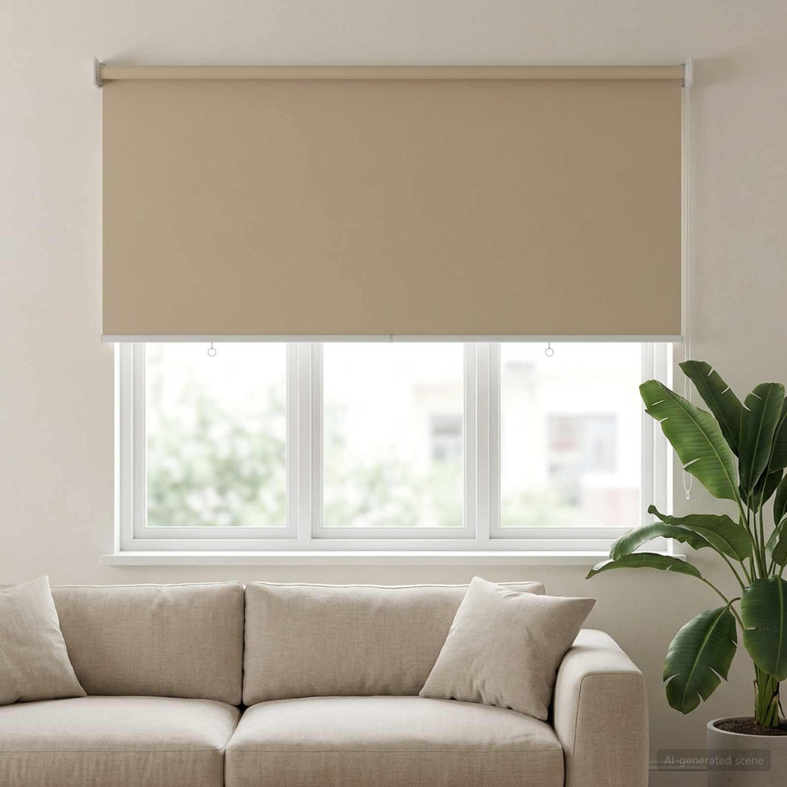 Rolo zavjesa za vanjsku uporabu s UV zaštitom Bež 140 x 140 cm