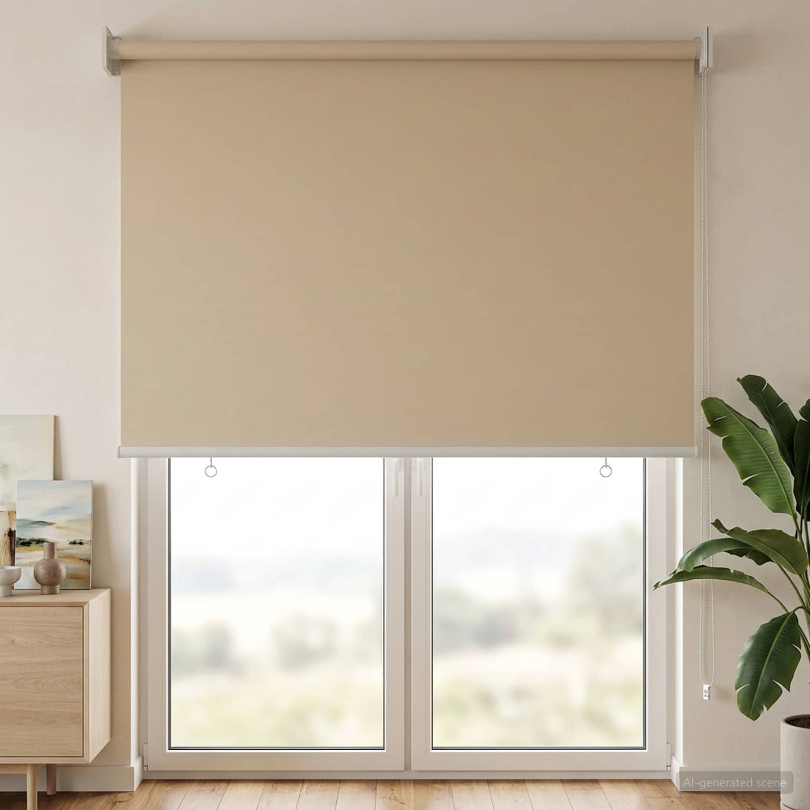 Roleta zaštita od UV zračenja Bež 80 x 230 cm Poliester