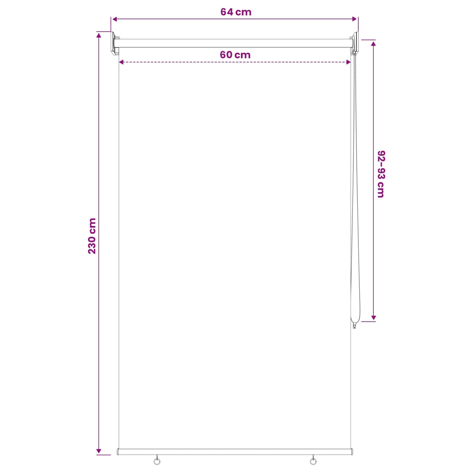 Roleta zaštita od UV zračenja Bež 80 x 230 cm Poliester