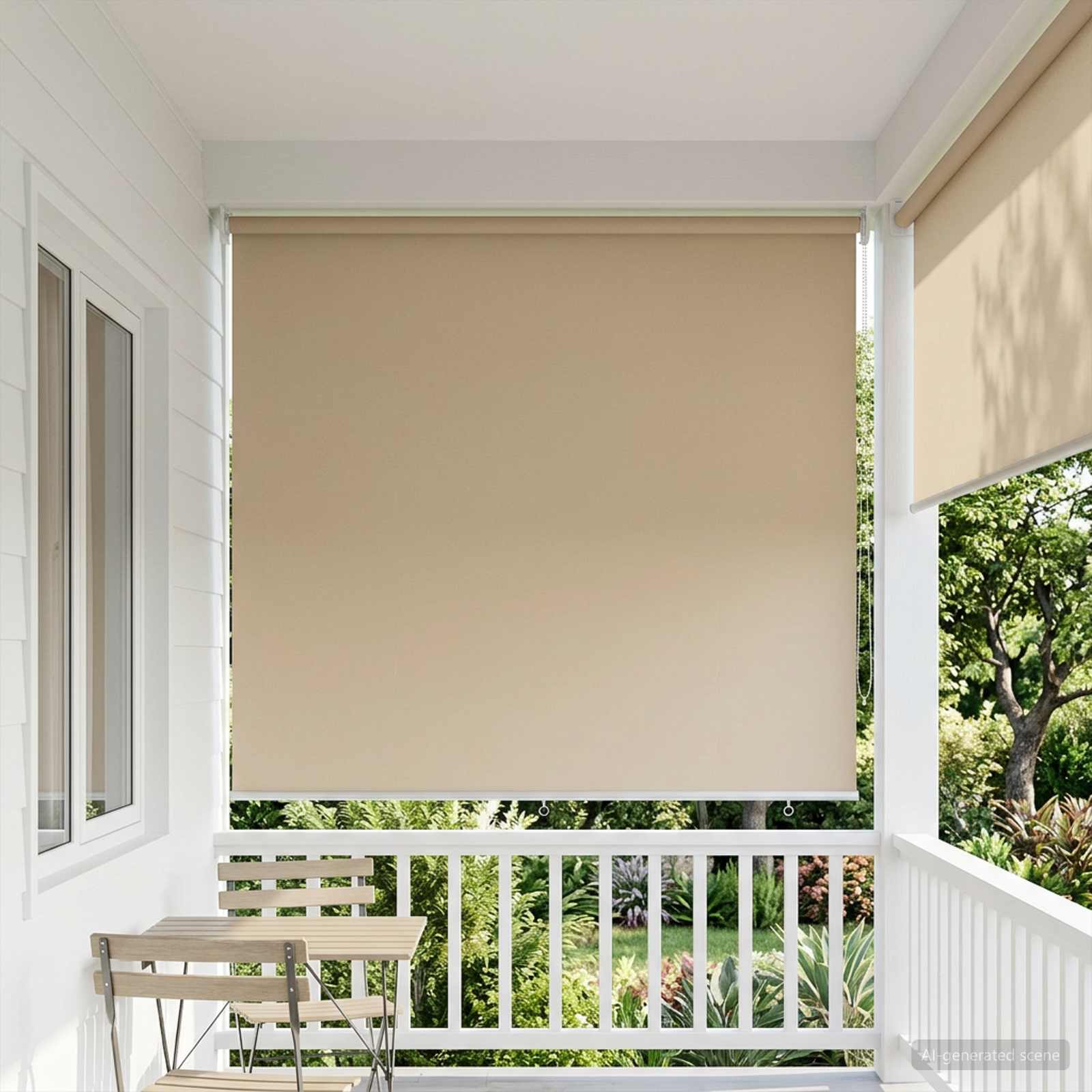 Rolo zavjesa za vanjsku uporabu s UV zaštitom Bež 180 x 230 cm