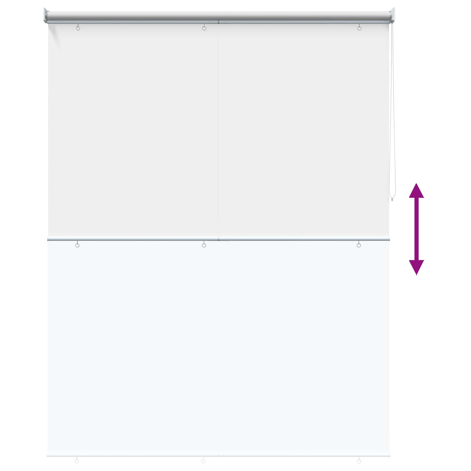 Roleta zaštita od UV zračenja Bijela 160 x 230 cm Poliester