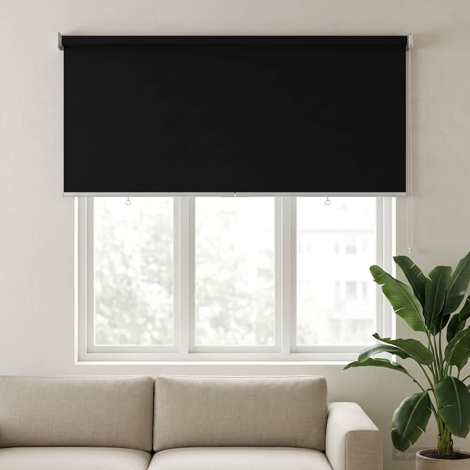 Roleta zaštita od UV zračenja Crna 120 x 140 cm Poliester