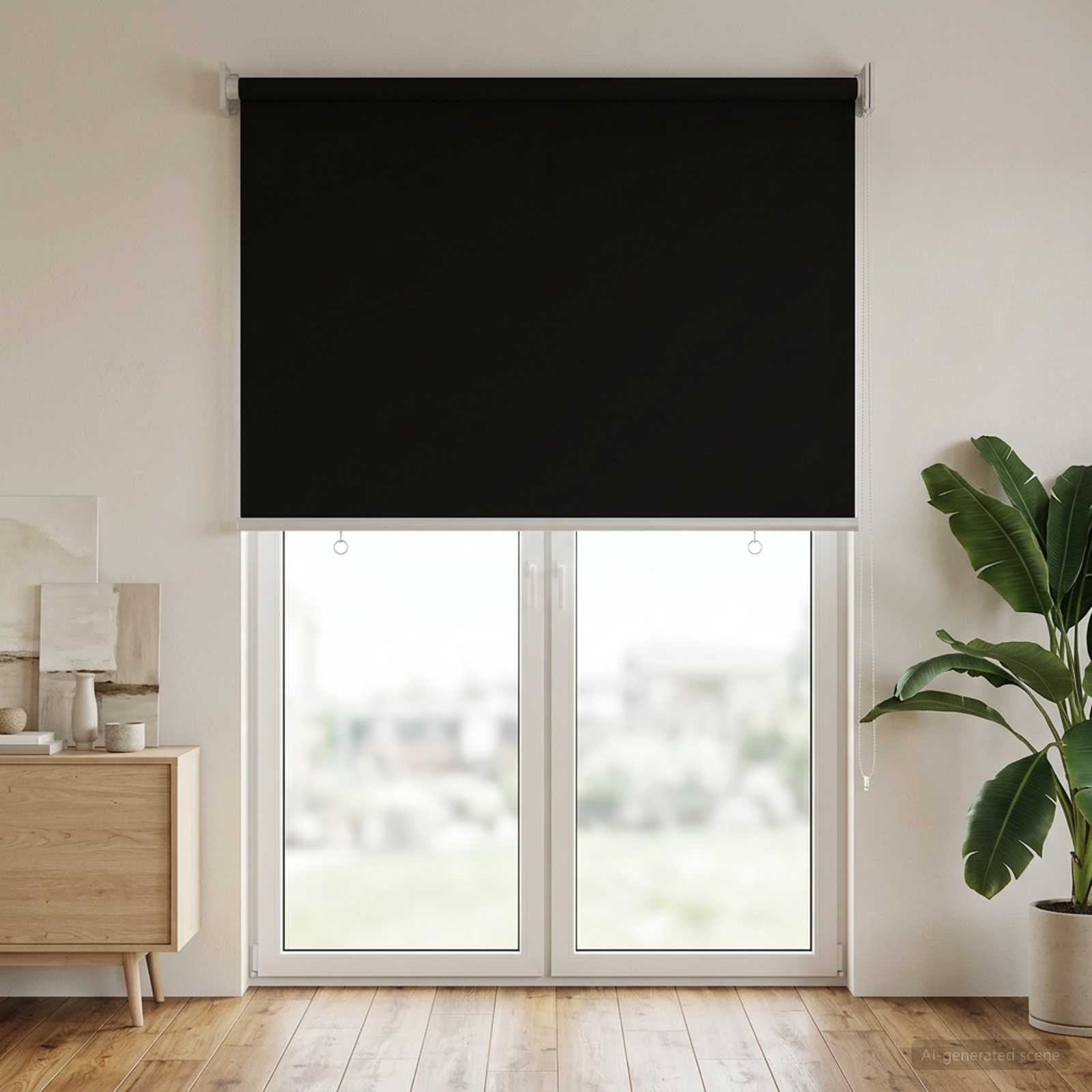 Rolo zavjesa za vanjsku uporabu s UV zaštitom Crna 80 x 230 cm
