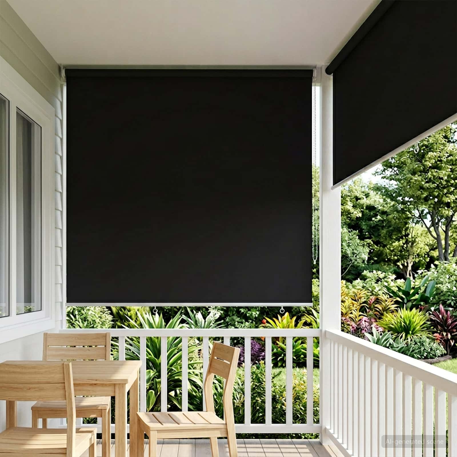 Roleta zaštita od UV zračenja Crna 160 x 230 cm Poliester