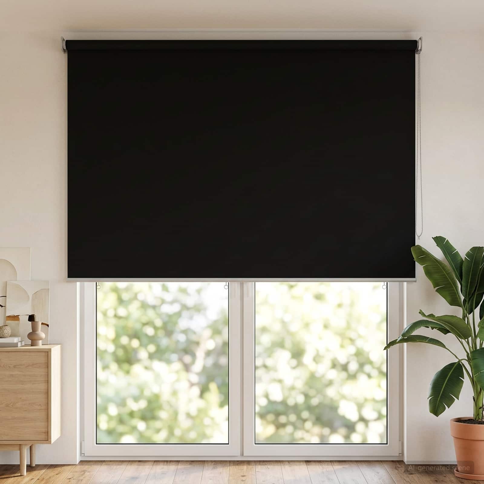 Roleta zaštita od UV zračenja Crna 160 x 230 cm Poliester
