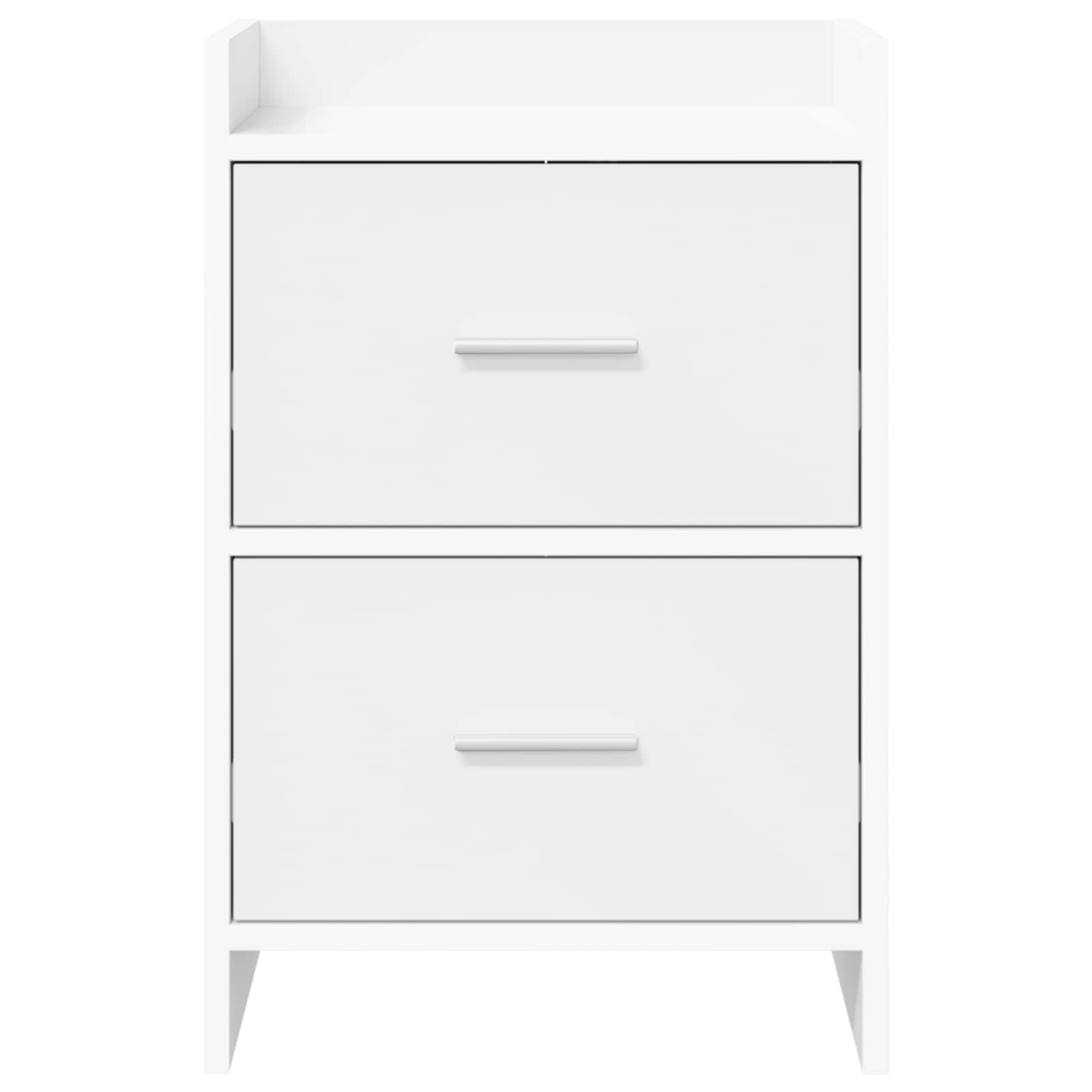 Noćni ormarići 2 pcs Bijela 40 x 30 x 60 cm Konstruirano drvo