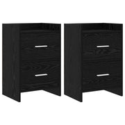 Noćni ormarići 2 pcs Crni hrast 40 x 30 x 60 cm