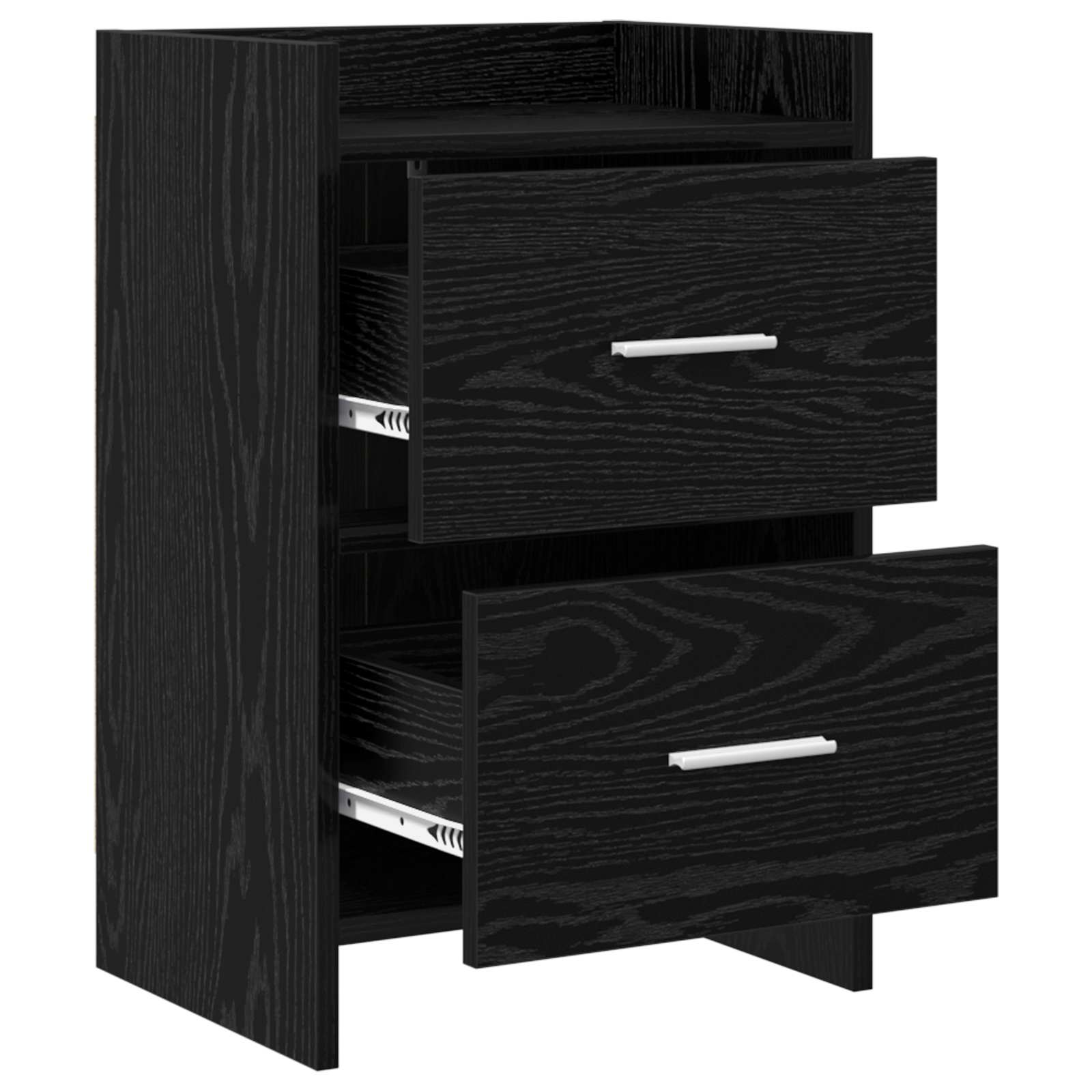 Noćni ormarići 2 pcs Crni hrast 40 x 30 x 60 cm