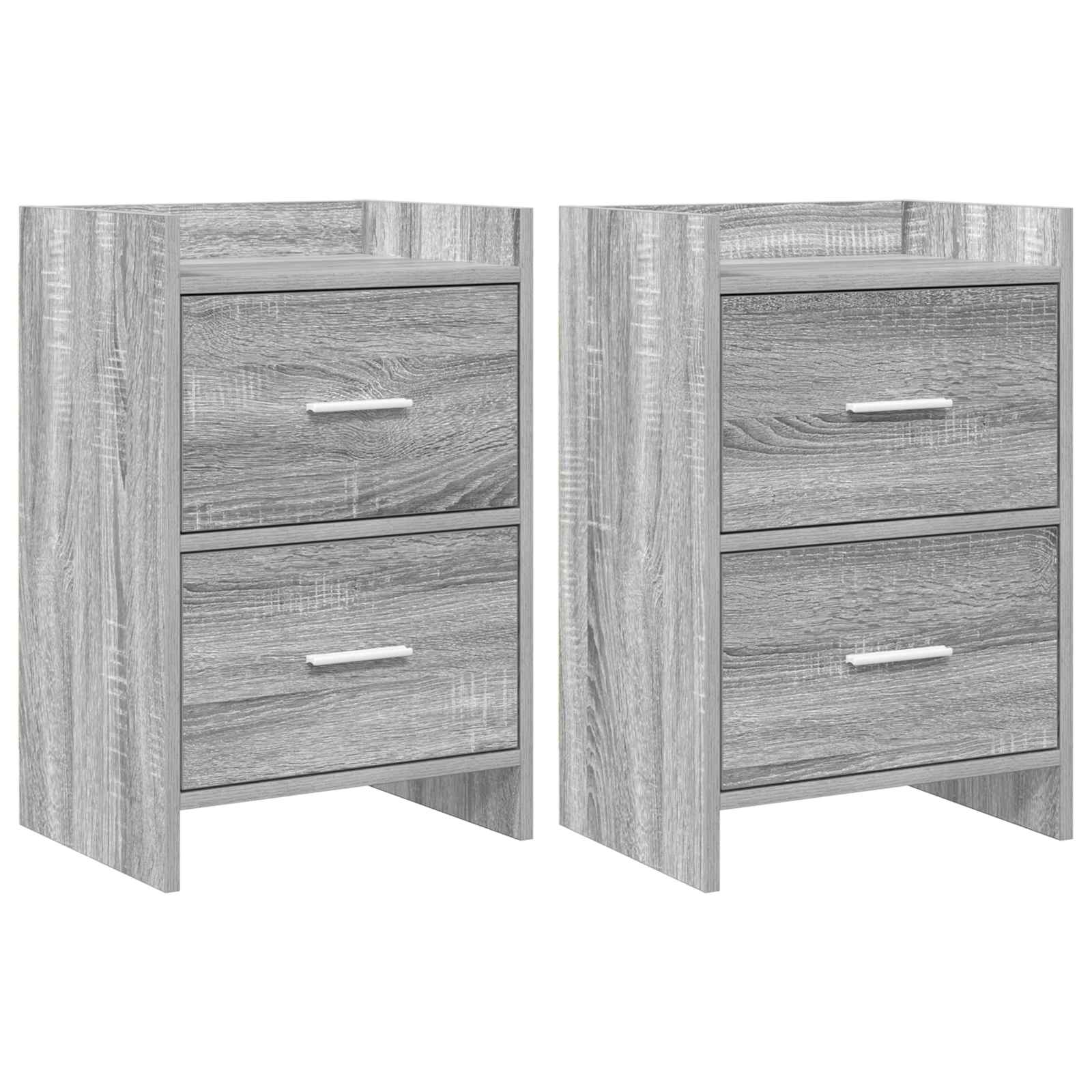 Noćni ormarići 2 pcs Siva Sonoma 40 x 30 x 60 cm