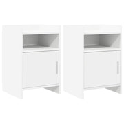 Noćni ormarići 2 pcs Bijela 40 x 36 x 60 cm Konstruirano drvo