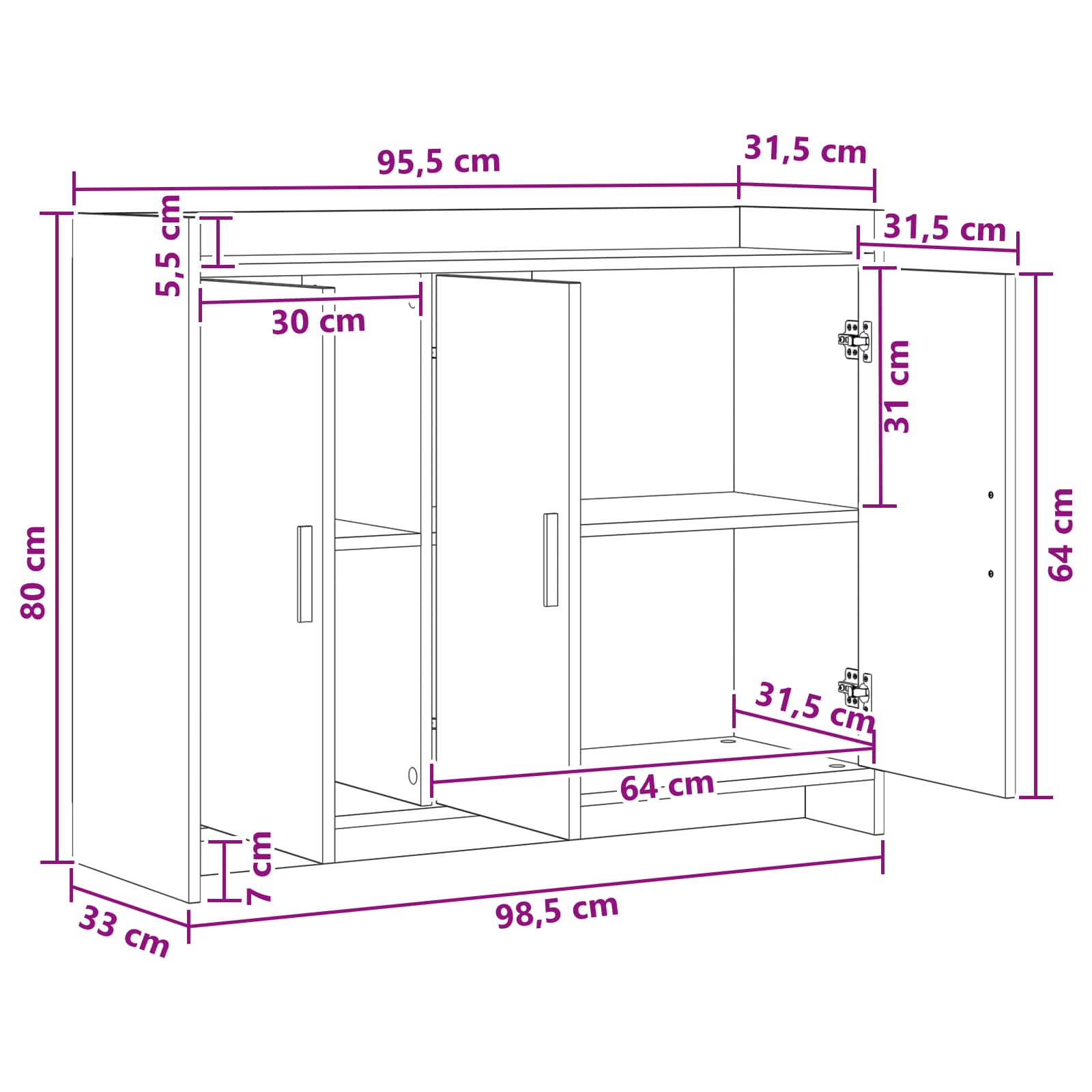 Kreveta Siva Sonoma 98,5 x 33 x 80 cm Konstruirano drvo