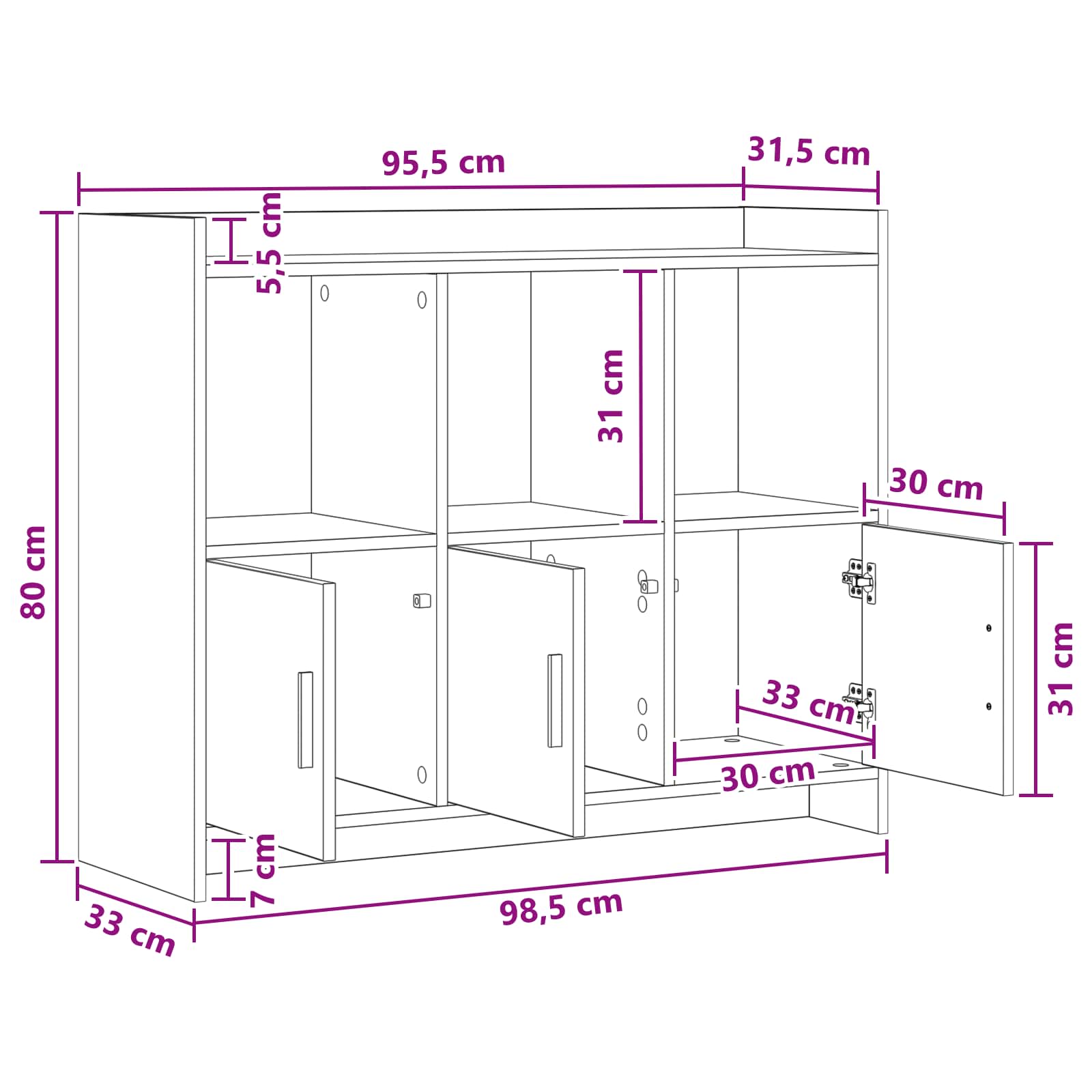 Kreveta Hrast sonoma 98,5 x 33 x 80 cm Konstruirano drvo