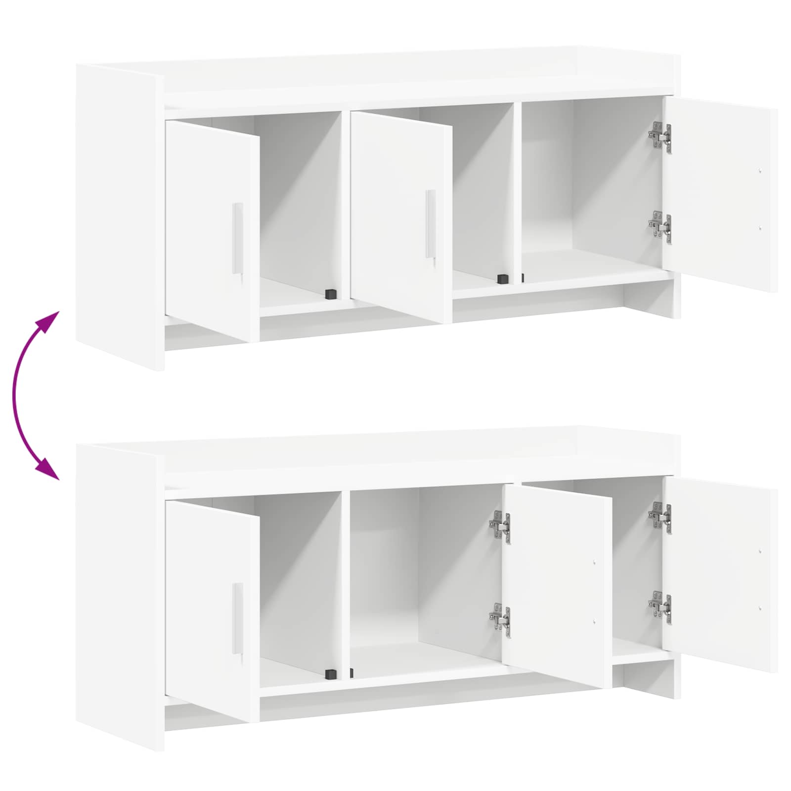 TV ormar 102 x 33 x 47 cm Bijela Konstruirano drvo