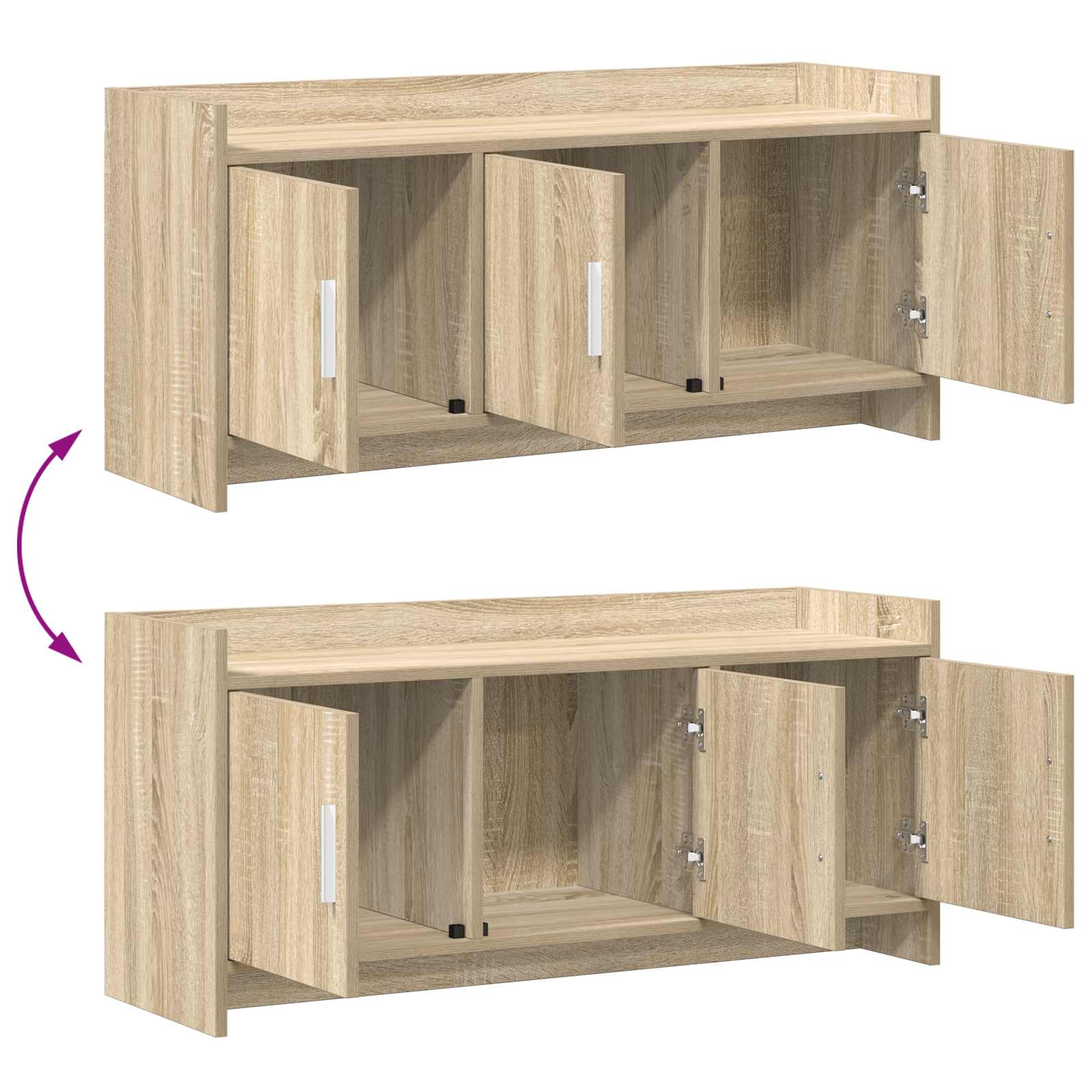 TV ormar 102 x 33 x 47 cm Hrast sonoma Konstruirano drvo
