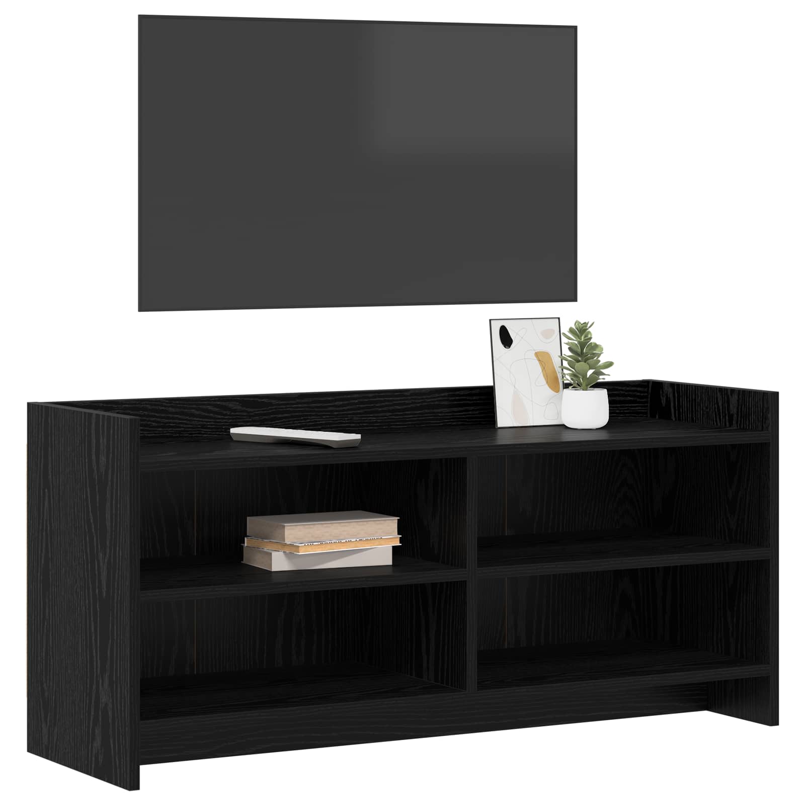 TV ormar 100 x 33 x 47 cm Crni hrast Konstruirano drvo