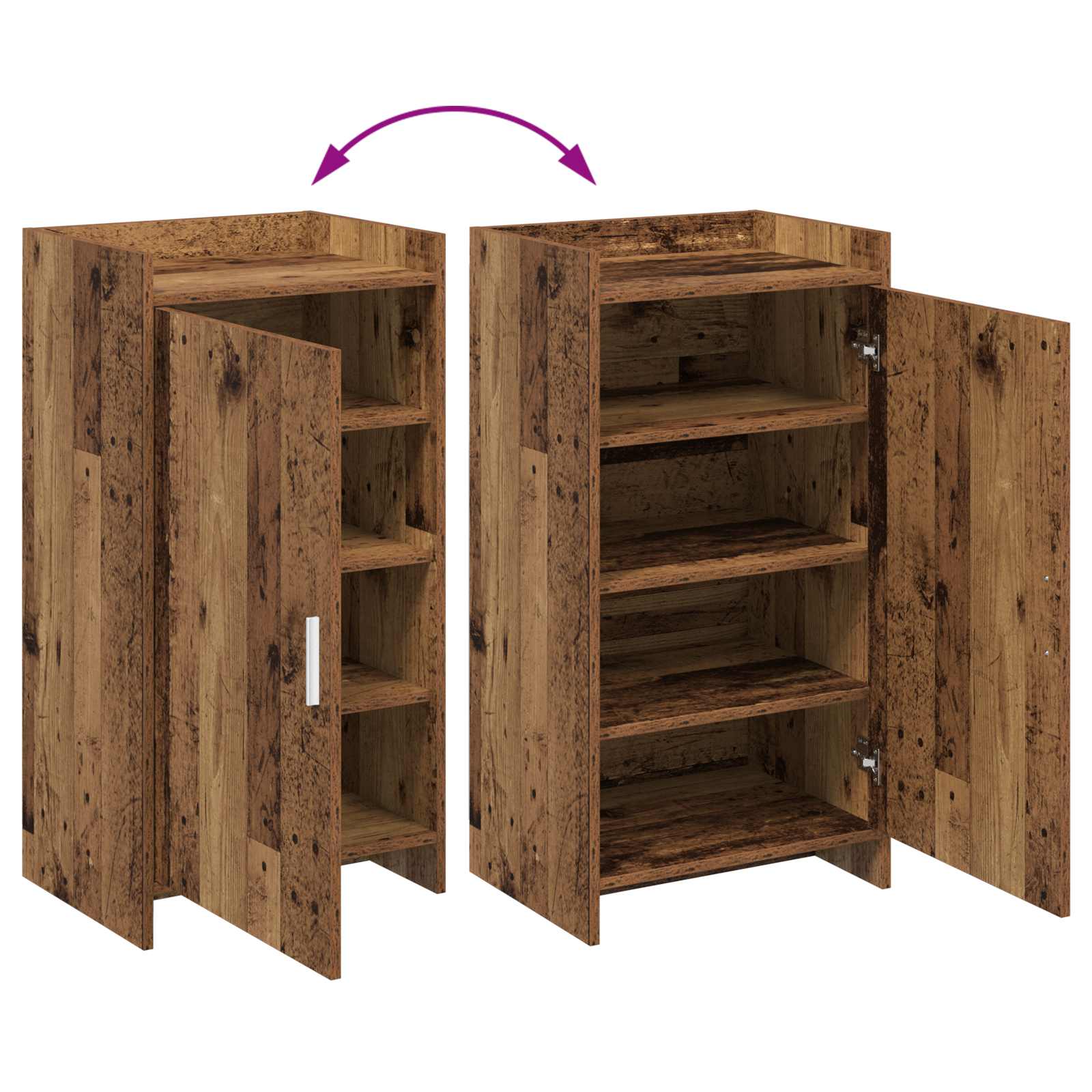 Ormar za cipele Staro drvo 48 x 36 x 92 cm Konstruirano drvo