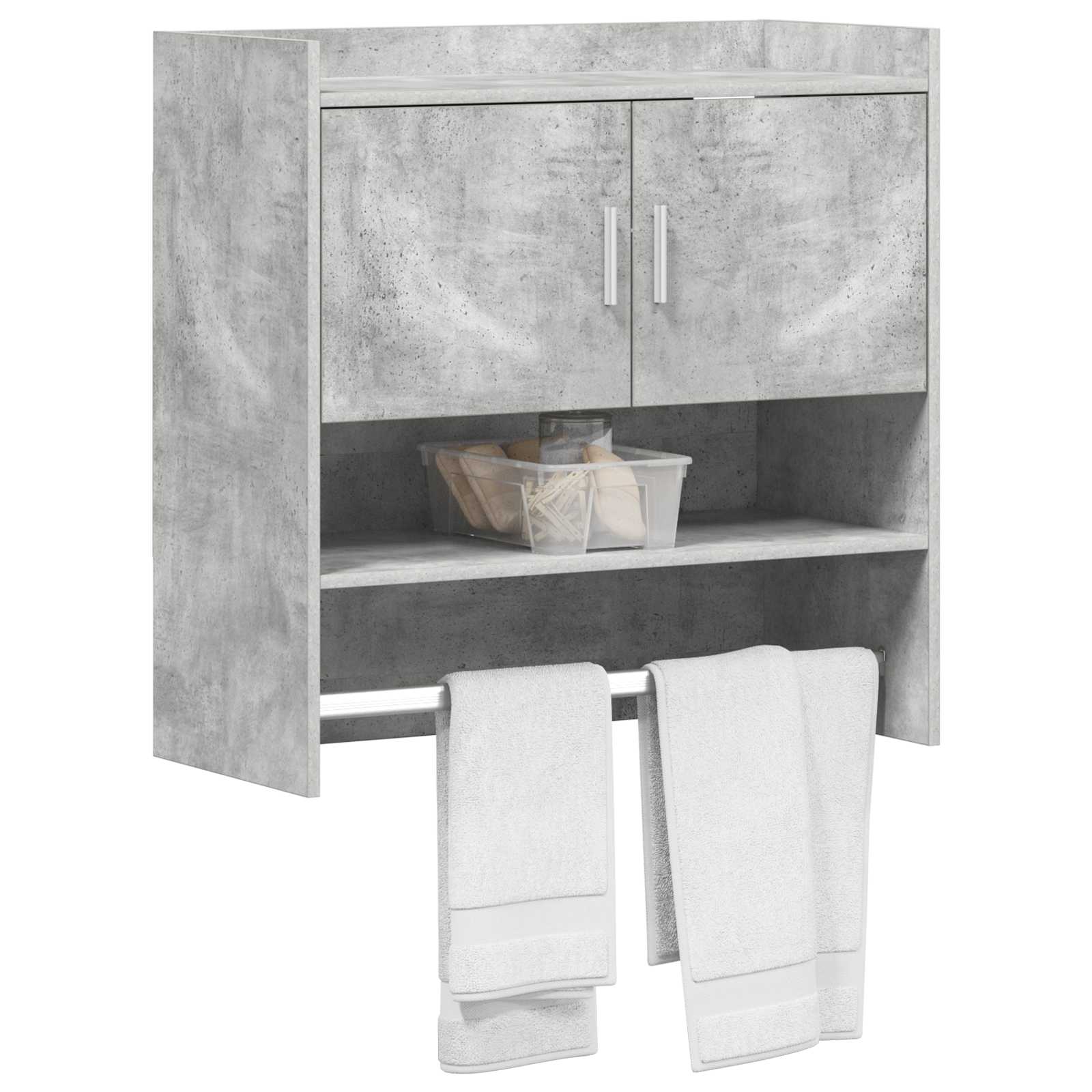 Polica na zidu Zidna montaža Betonska siva 80 x 36 x 80 cm