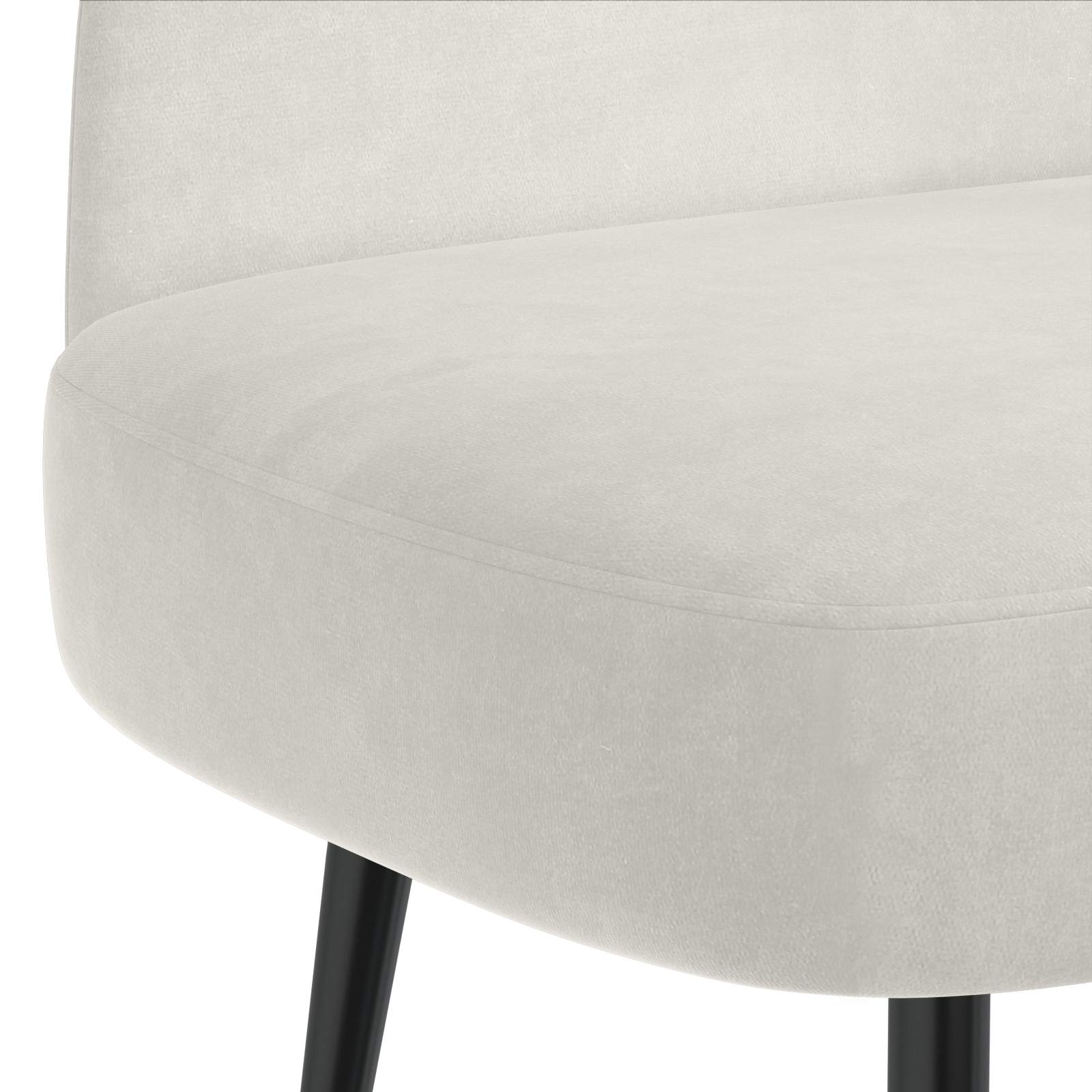 Oblikovana klupa s naslonjačem Krem 110 x 60 x 76 cm Baršun