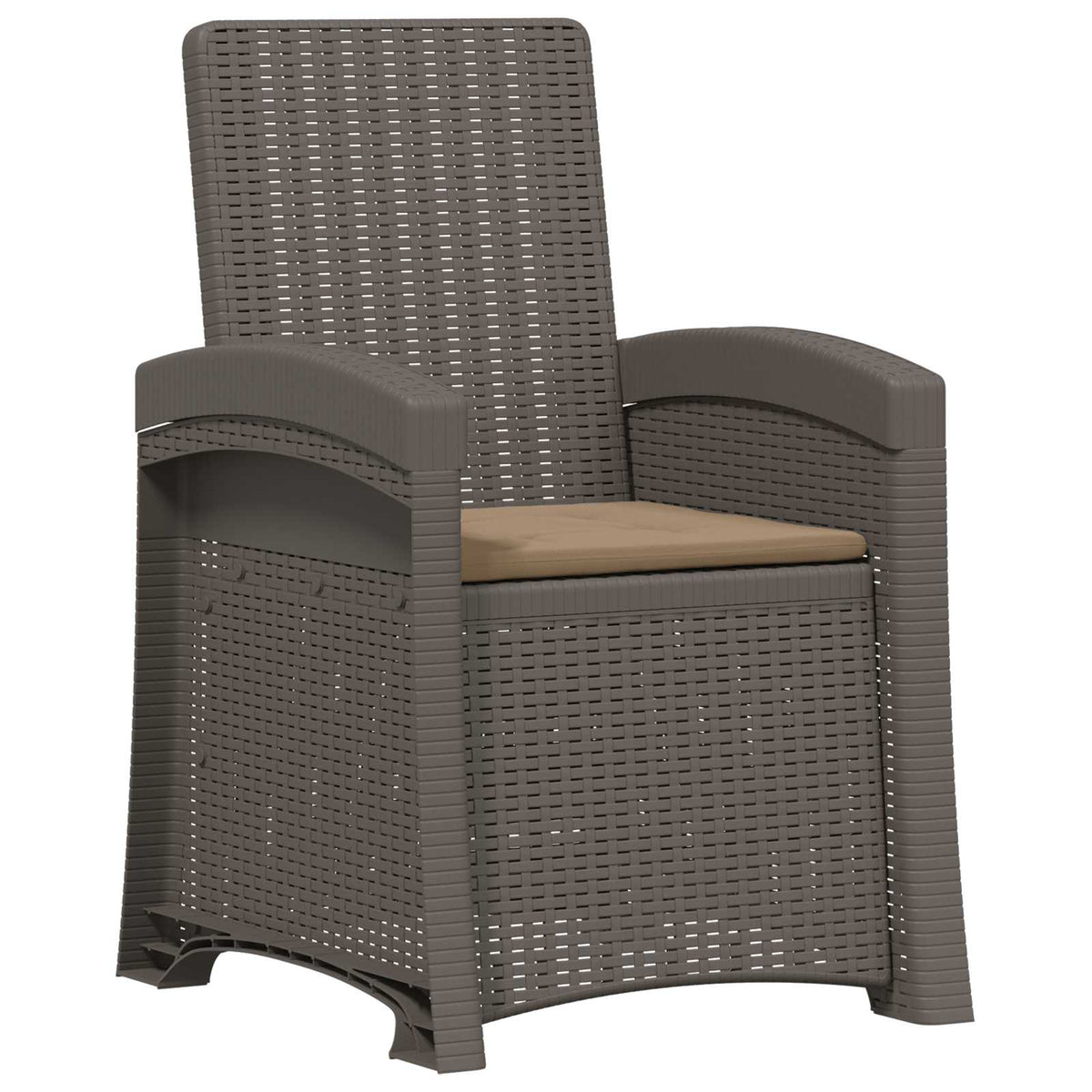 Vrtni set za objed 5 kom. Svijetlosiva i taupe PP Svjetlosiva 100 cm