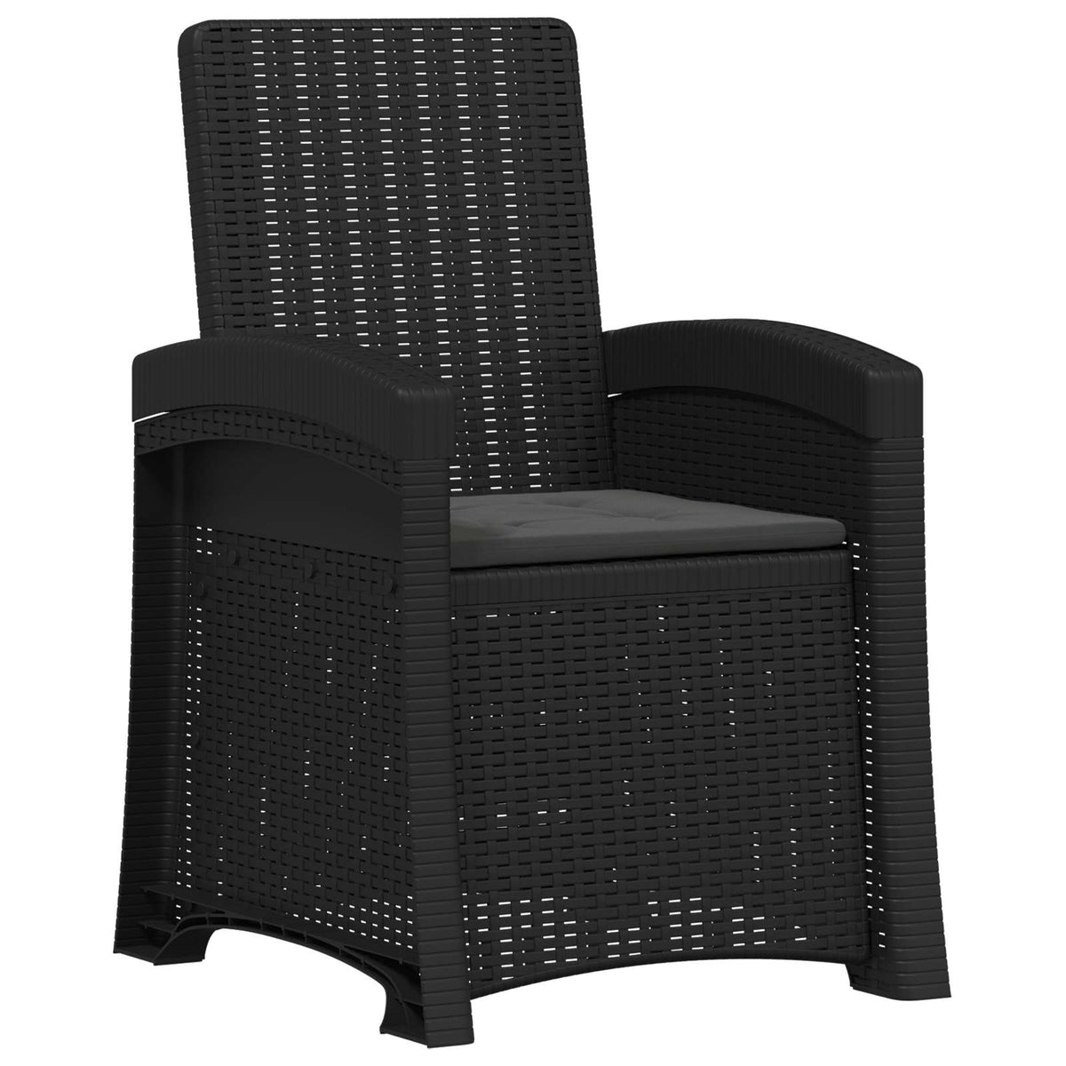 Vrtni set za objed 5 kom. Antracit PP 150 cm