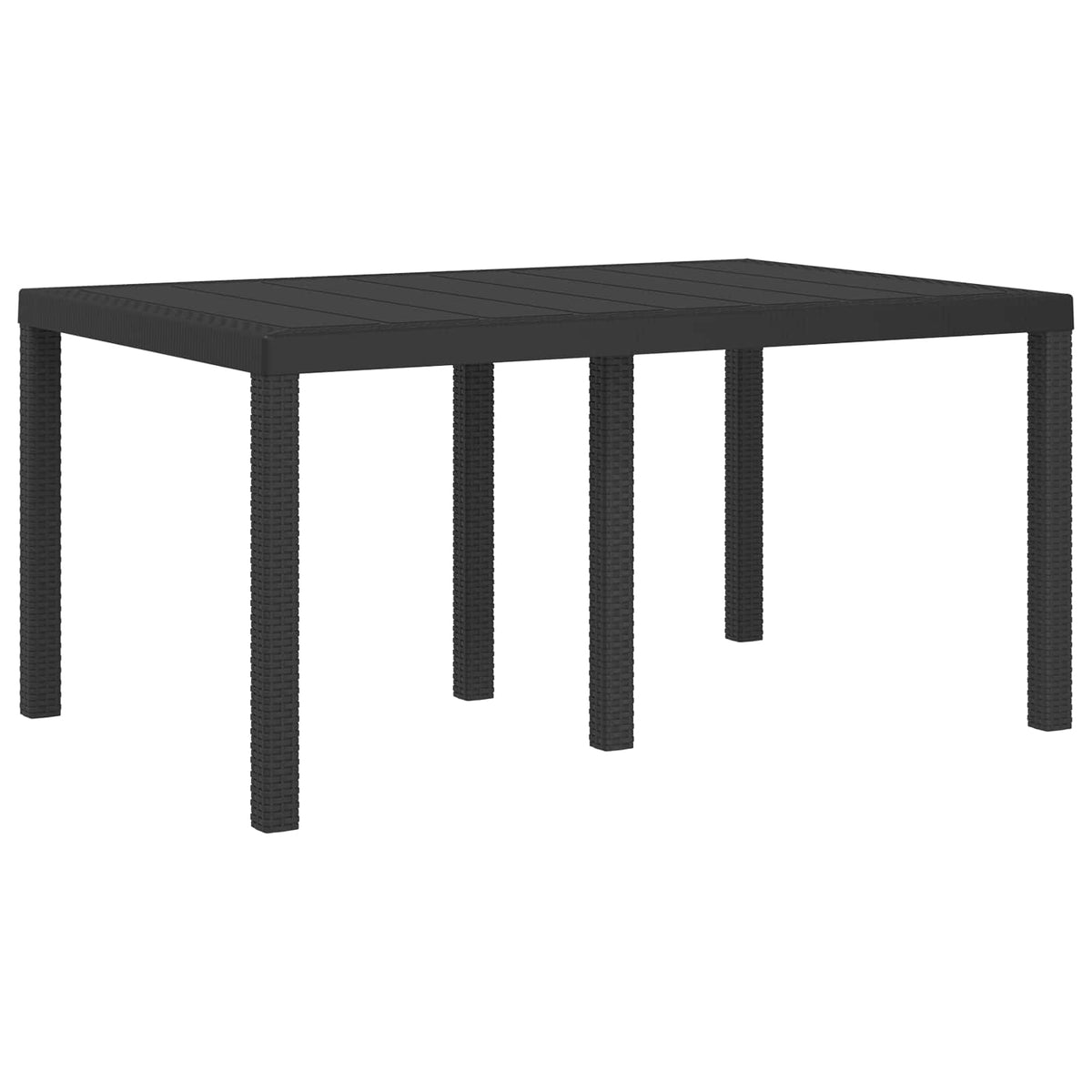 Vrtni set za objed 5 kom. Antracit i sivosmeđa PP 150 cm