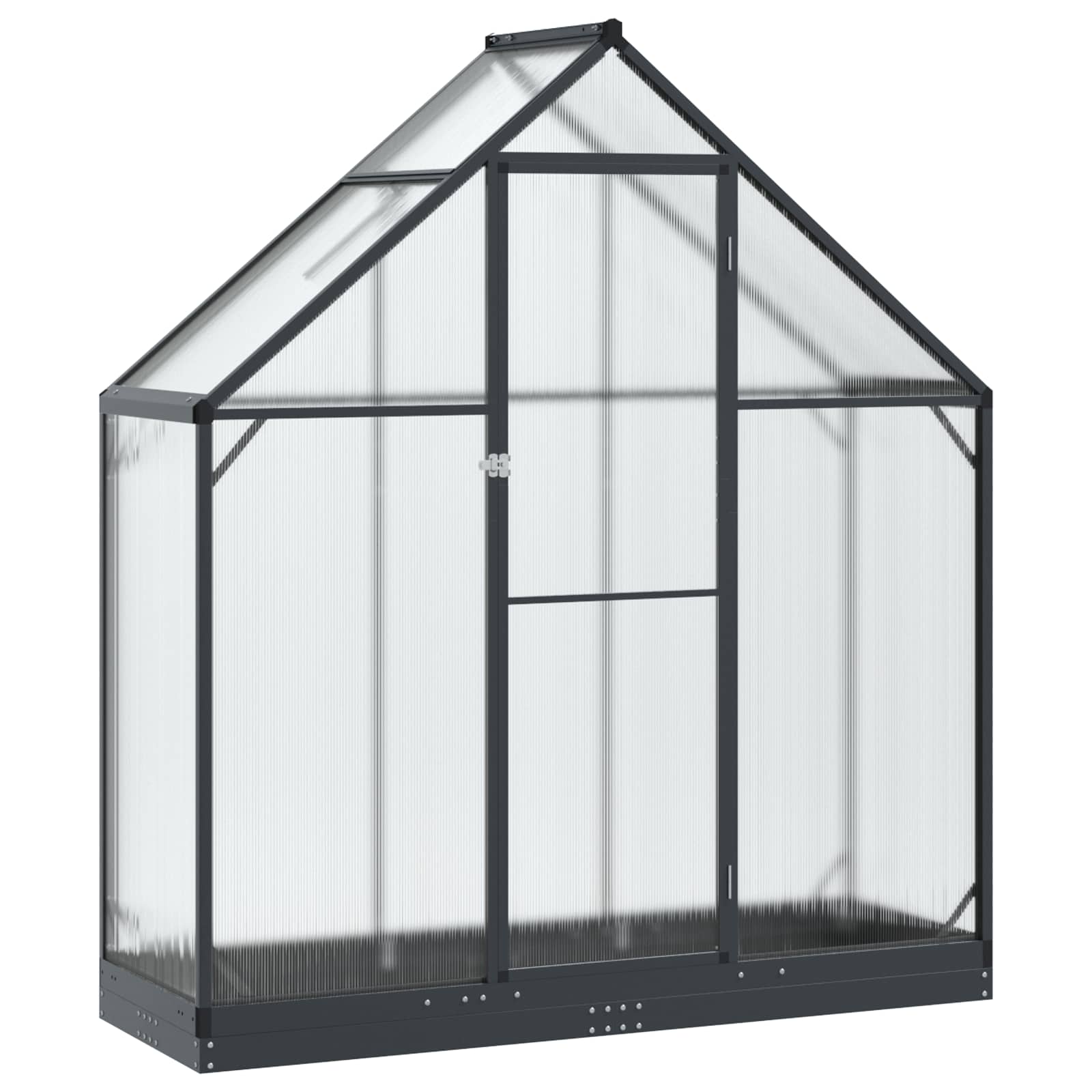 Vrtni staklenik s vratima Antracit 183,5 x 63,5 x 207 cm
