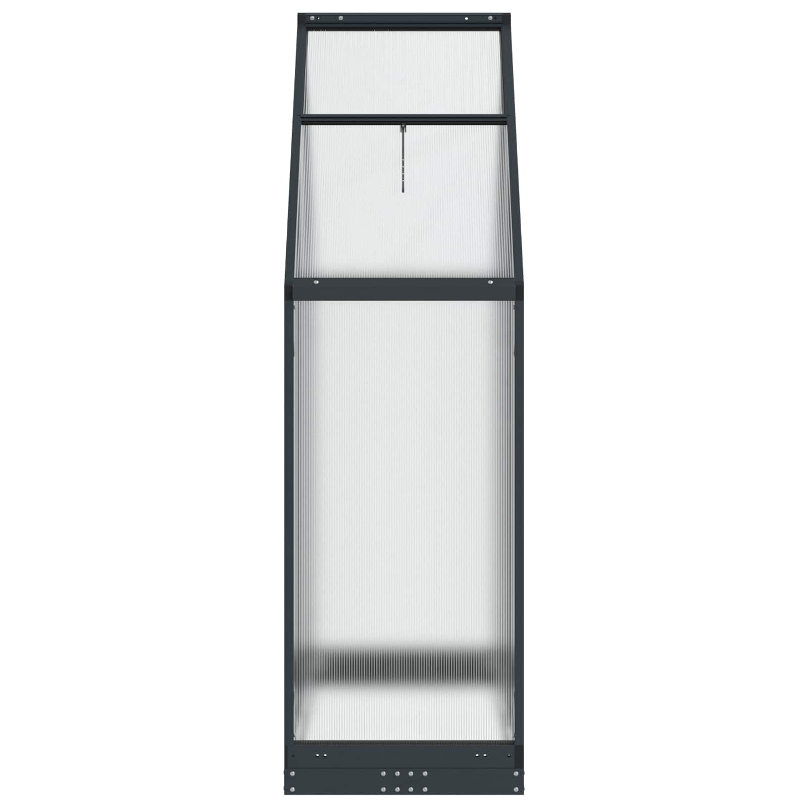 Vrtni staklenik s vratima Antracit 183,5 x 63,5 x 207 cm