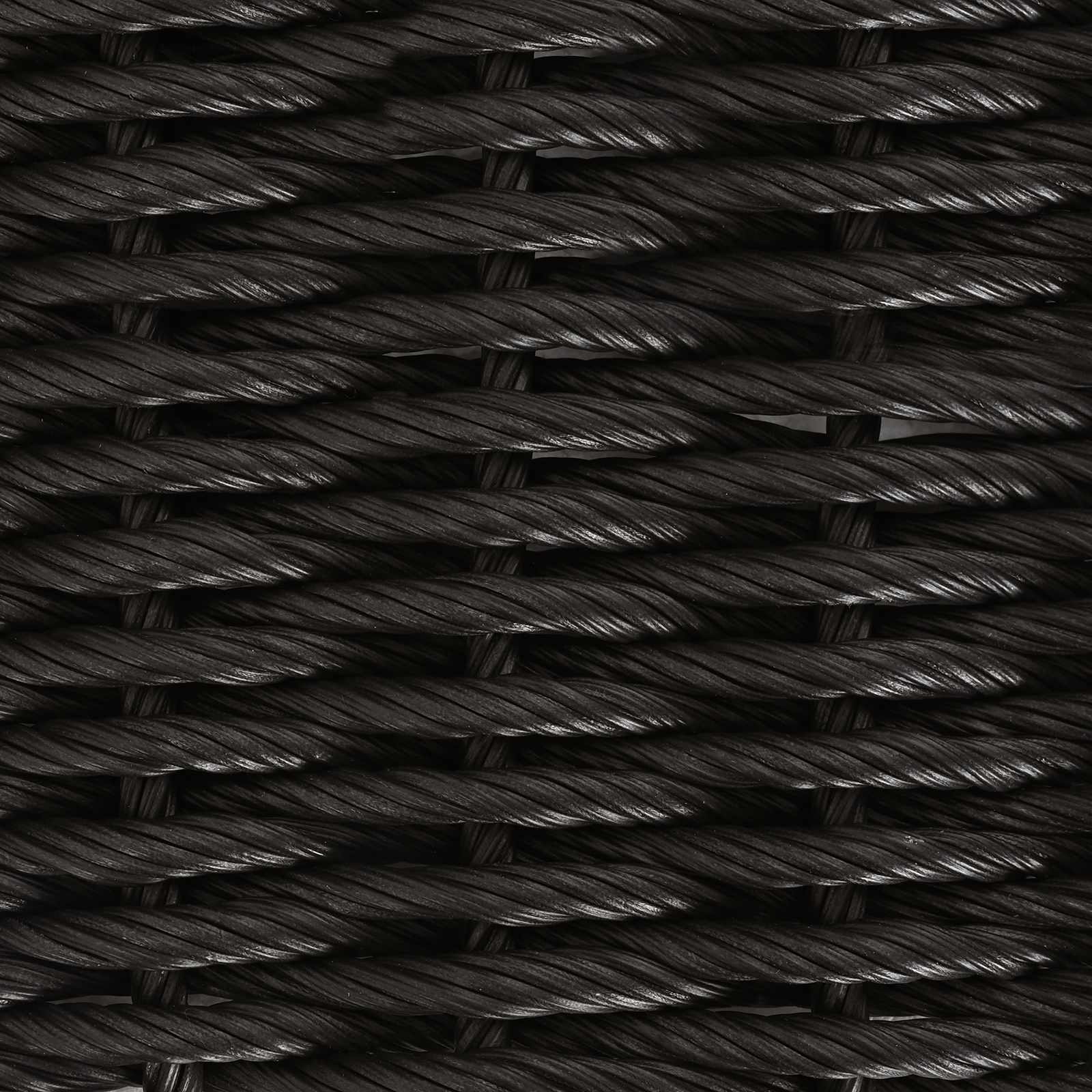 Stol za vrt Crna 100 x 55 x 37 cm PE Rattan i Staklo