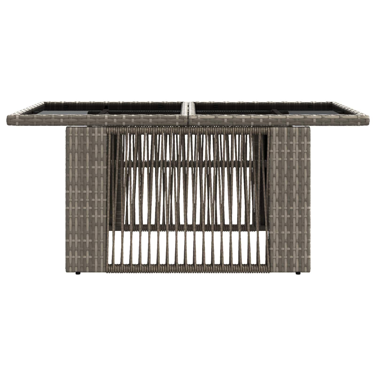 Stol za vrt Siva 100 x 55 x 37 cm PE Rattan i Staklo