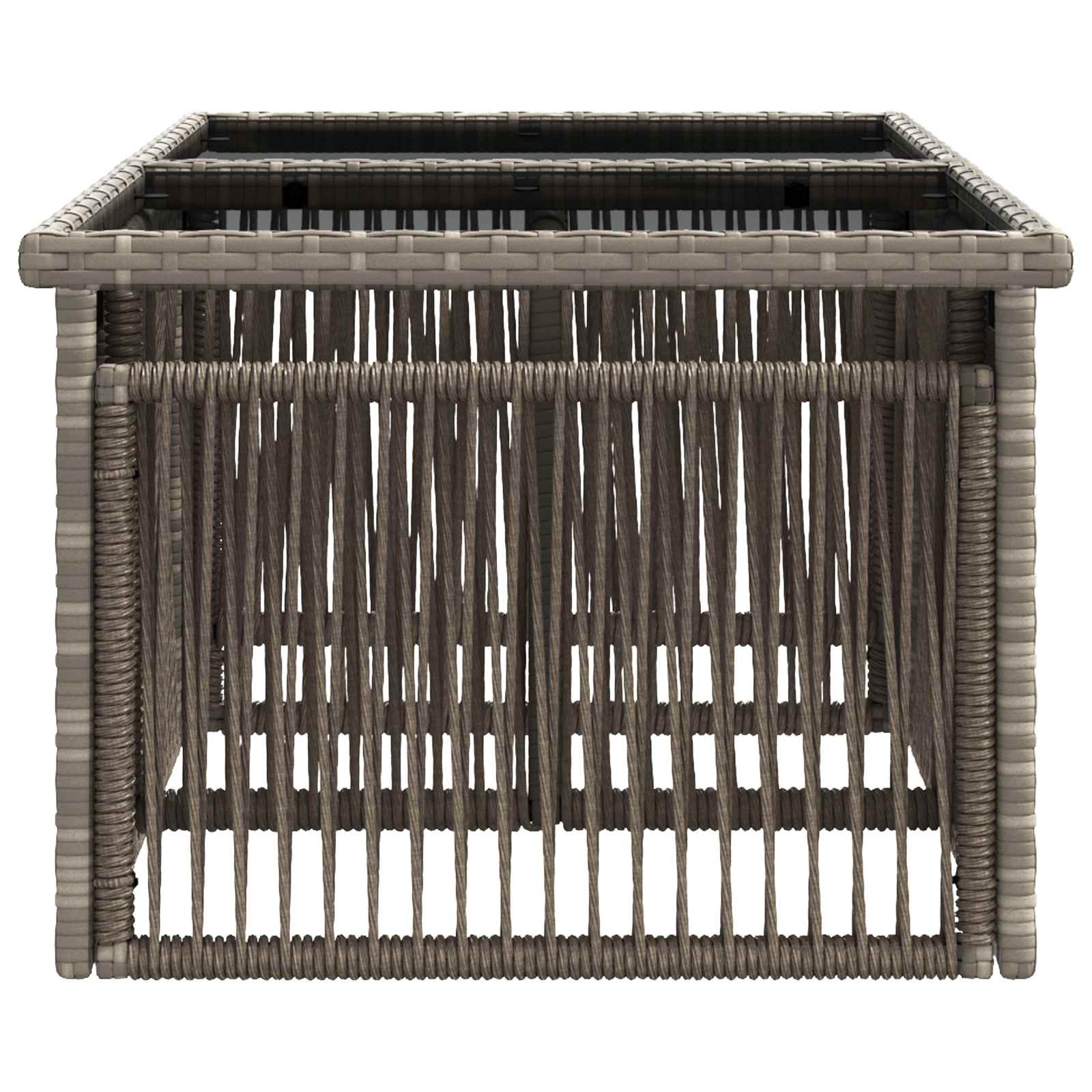 Stol za vrt Siva 100 x 55 x 37 cm PE Rattan i Staklo