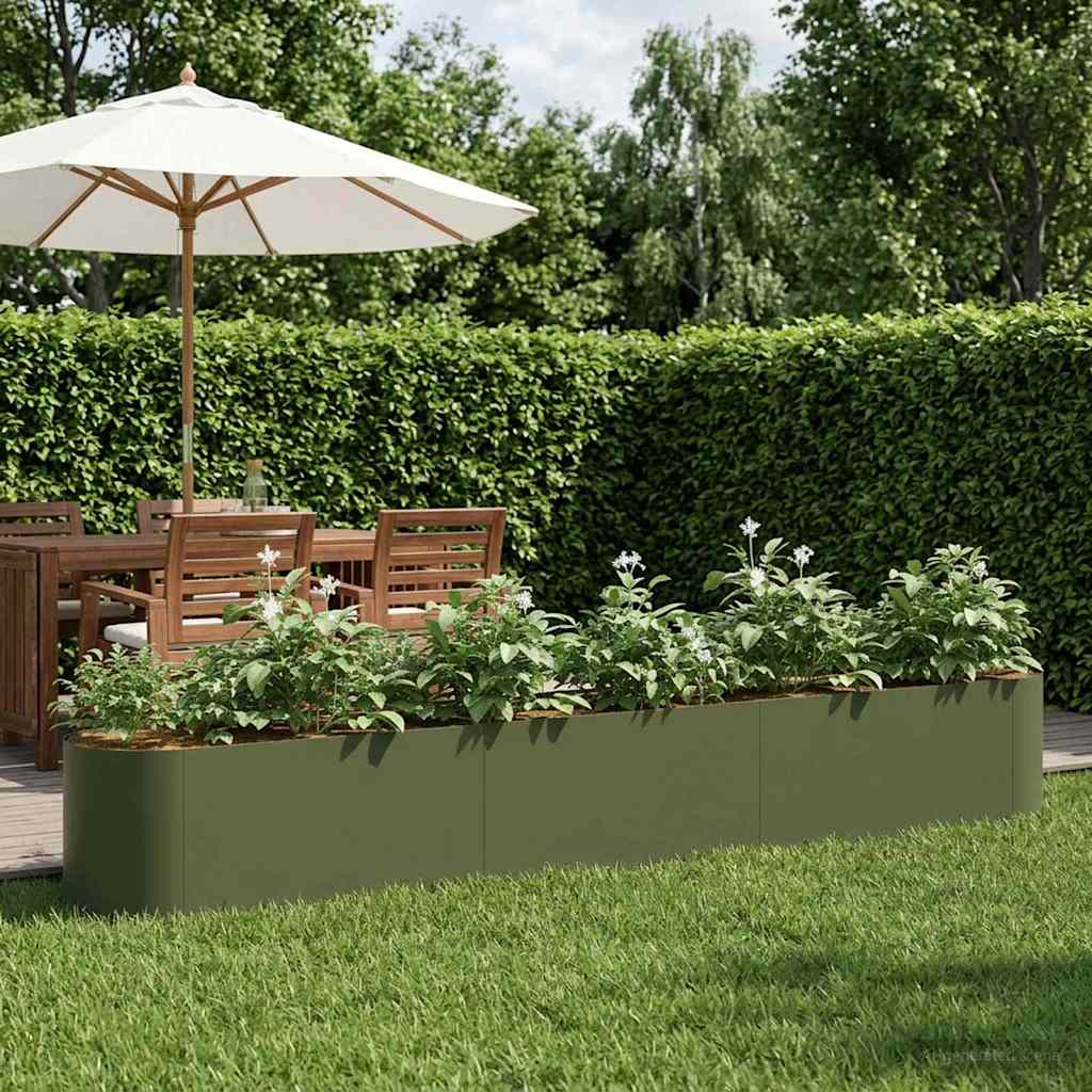 Povišeni vrtni krevet Maslinastozelena 280 x 40 x 40 cm