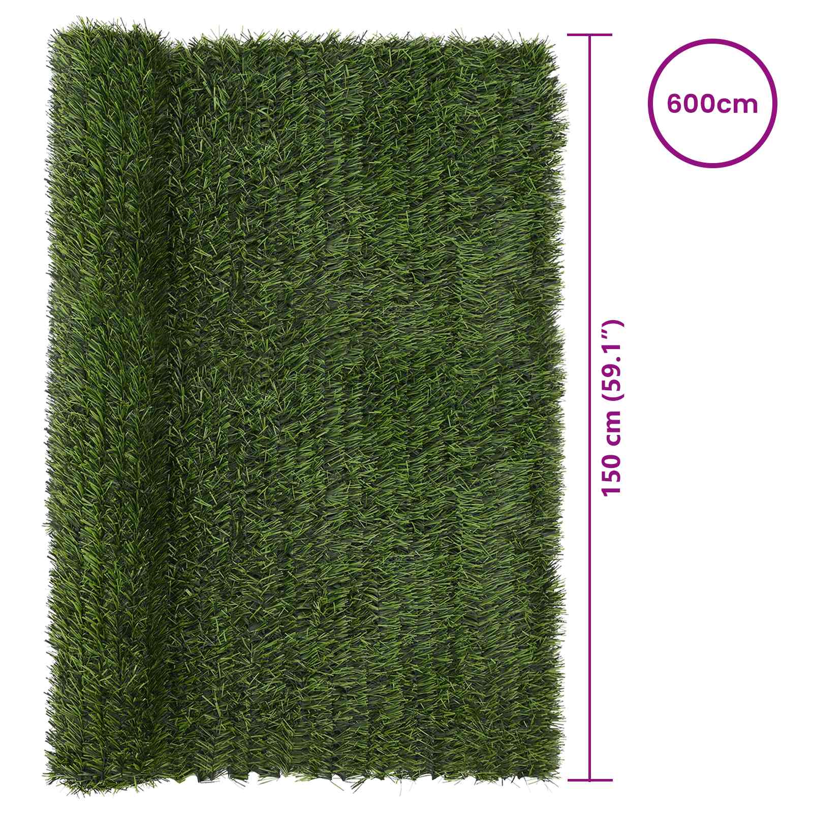 Umjetna ograda Svijetlo zelena 1,5 x 6 m PVC i čelik