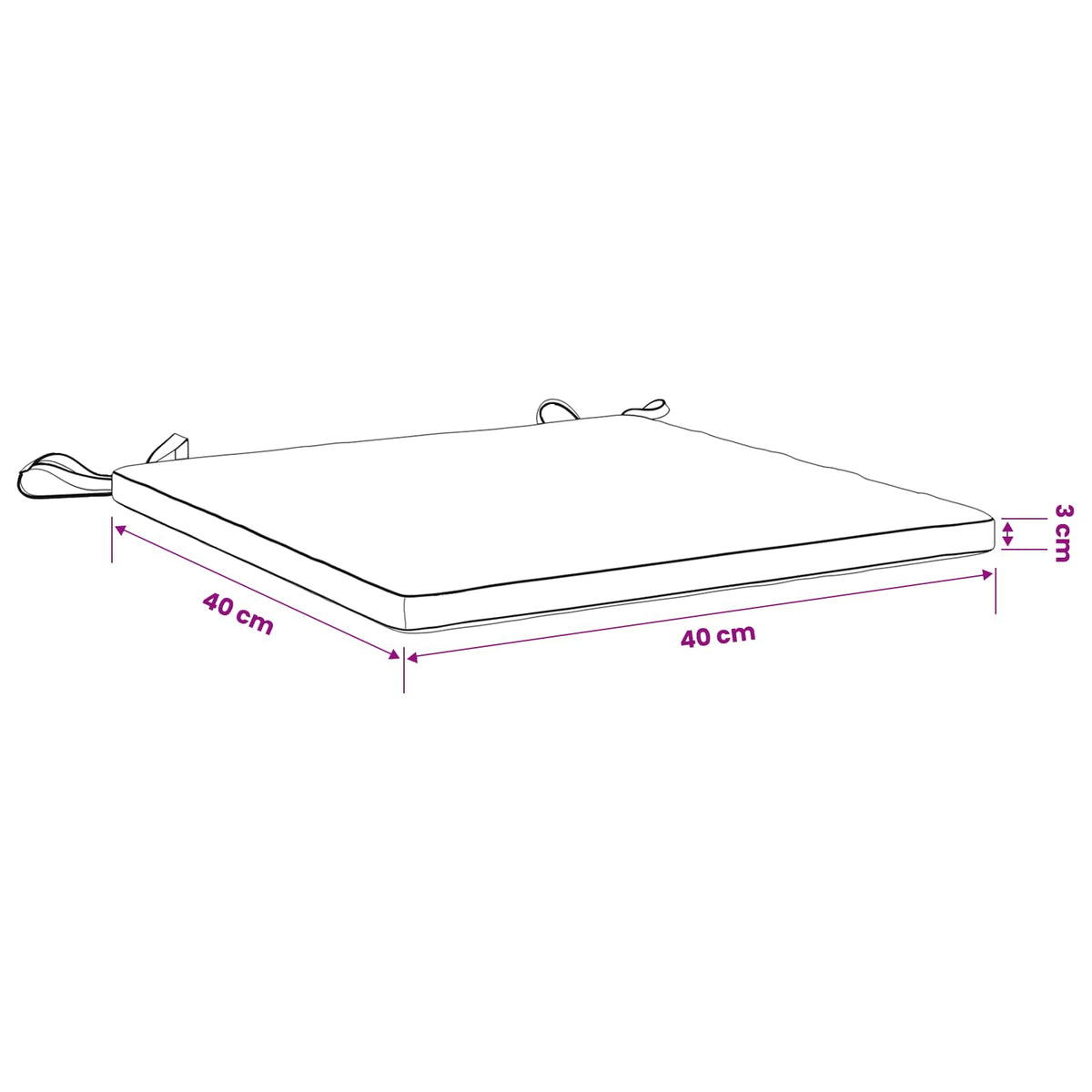 Jastučići za sjedenje SOEST 4 kom. 100% poliester