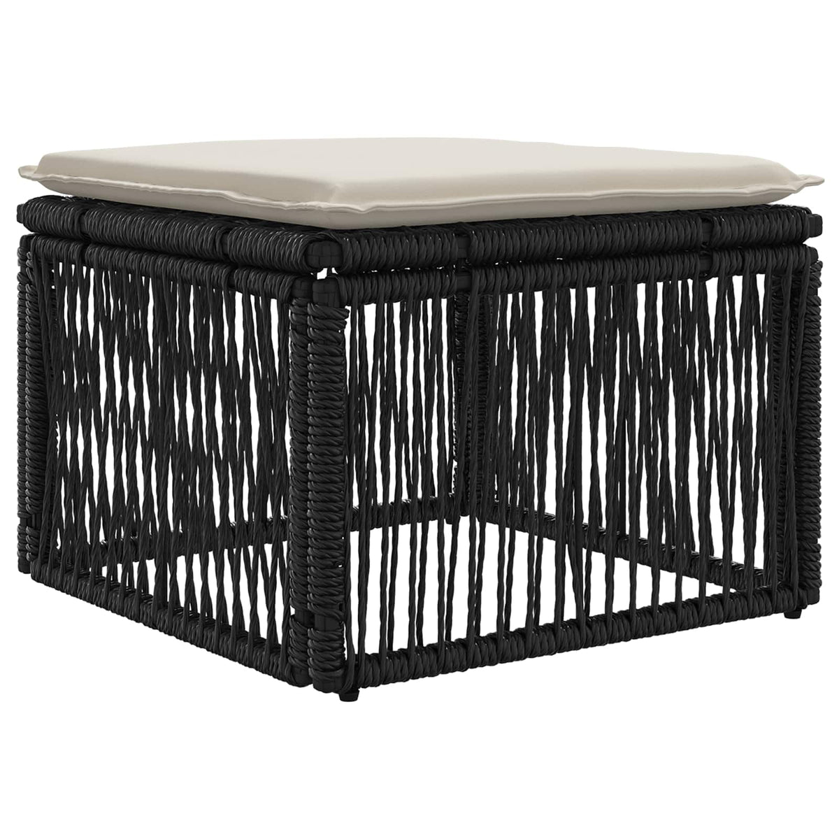 Sjedeća garnitura za vrt 9 kom. Crna poliratan 70.5 x 62 x 70 cm
